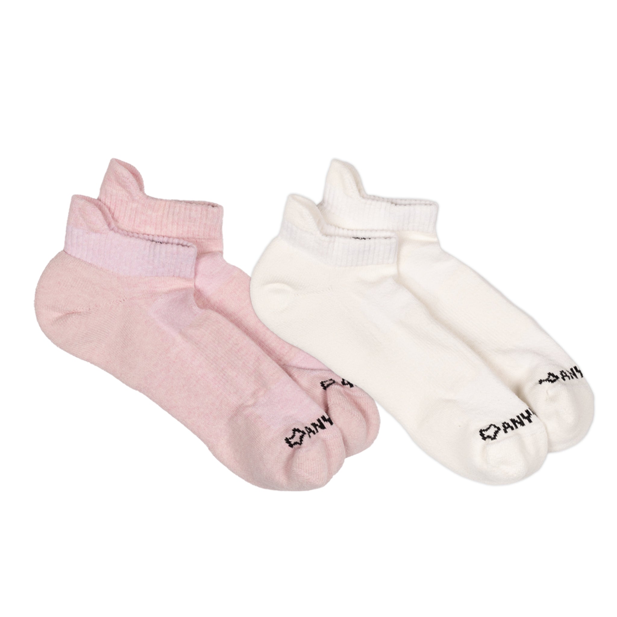Anywear Essential Lightweight Ankle Sock - 2 Pack Petal/Cloud S/M - Fox River