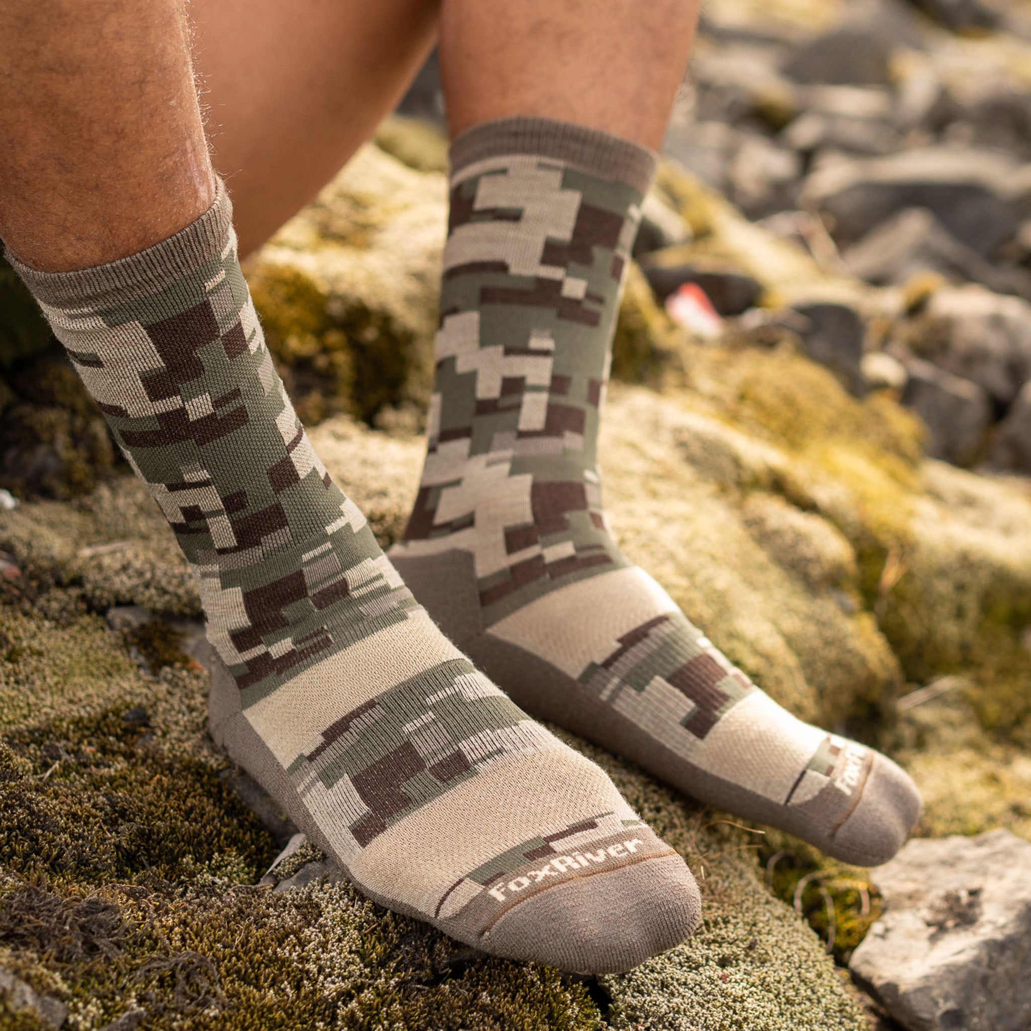 Digi Camo Lightweight Crew Military Sock Camo Medium - Fox River