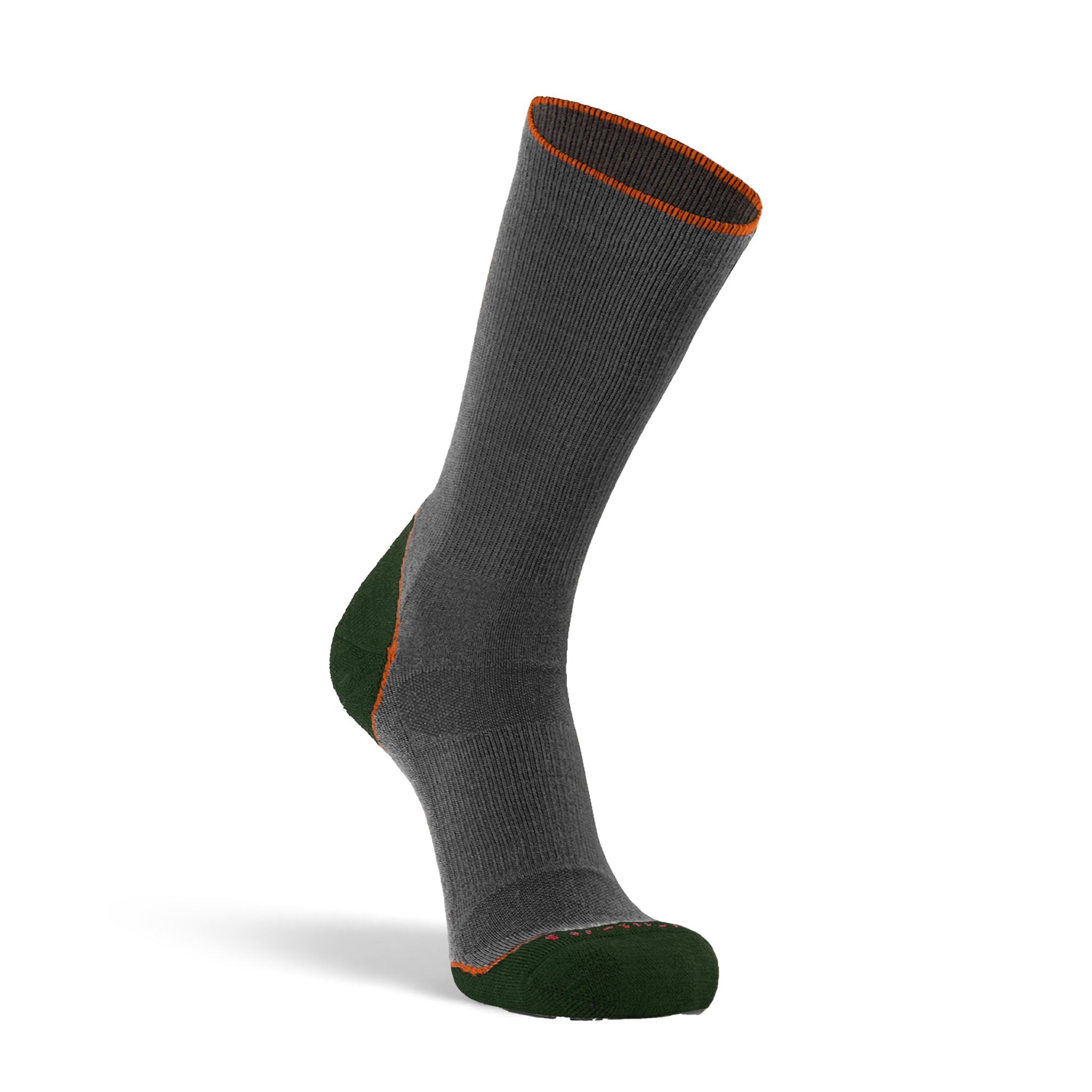 Men's Basecamp 2.0 Lightweight Crew Hiking Sock Grey/Olive Medium - Fox River