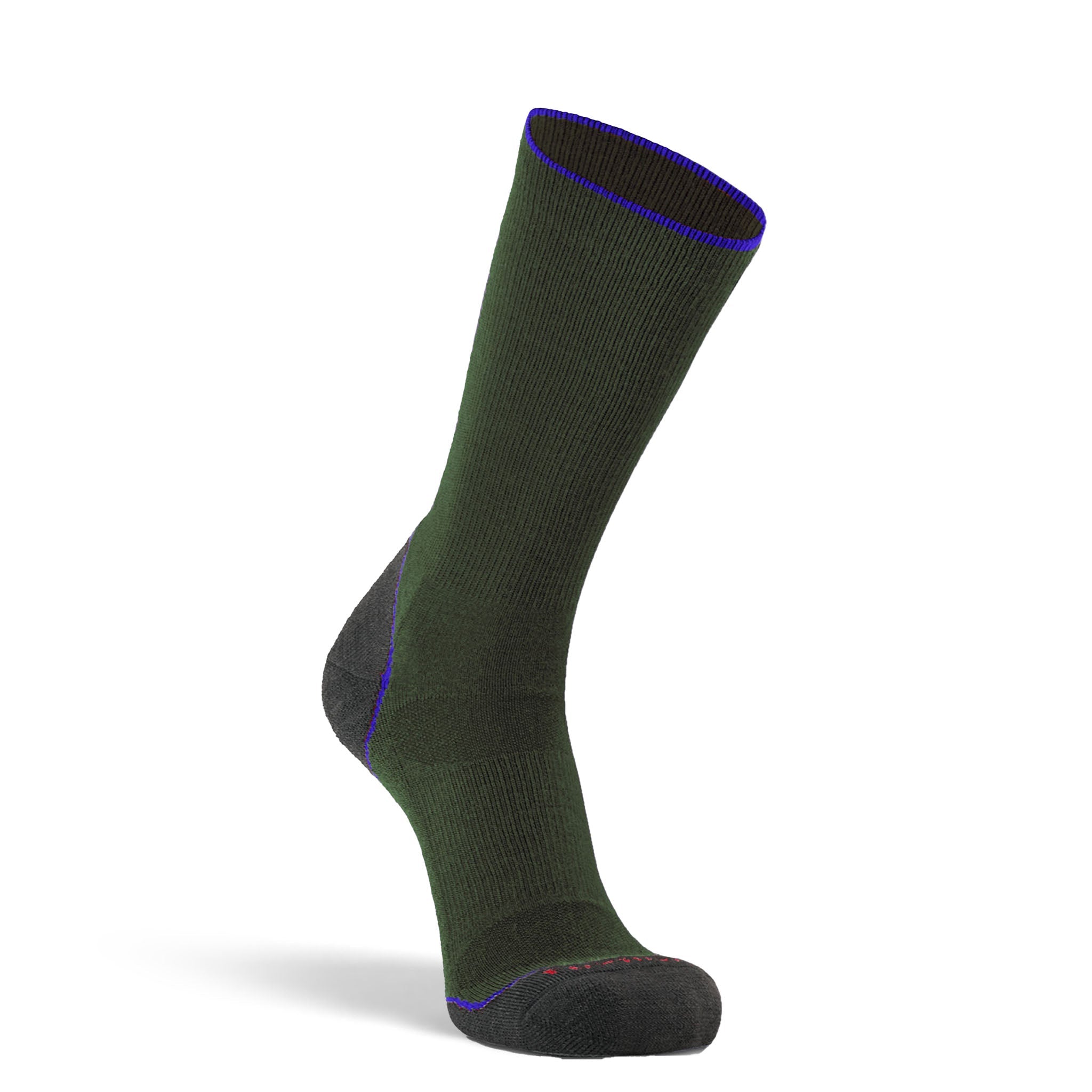 Men's Basecamp 2.0 Lightweight Crew Hiking Sock Olive/Charcoal Medium - Fox River