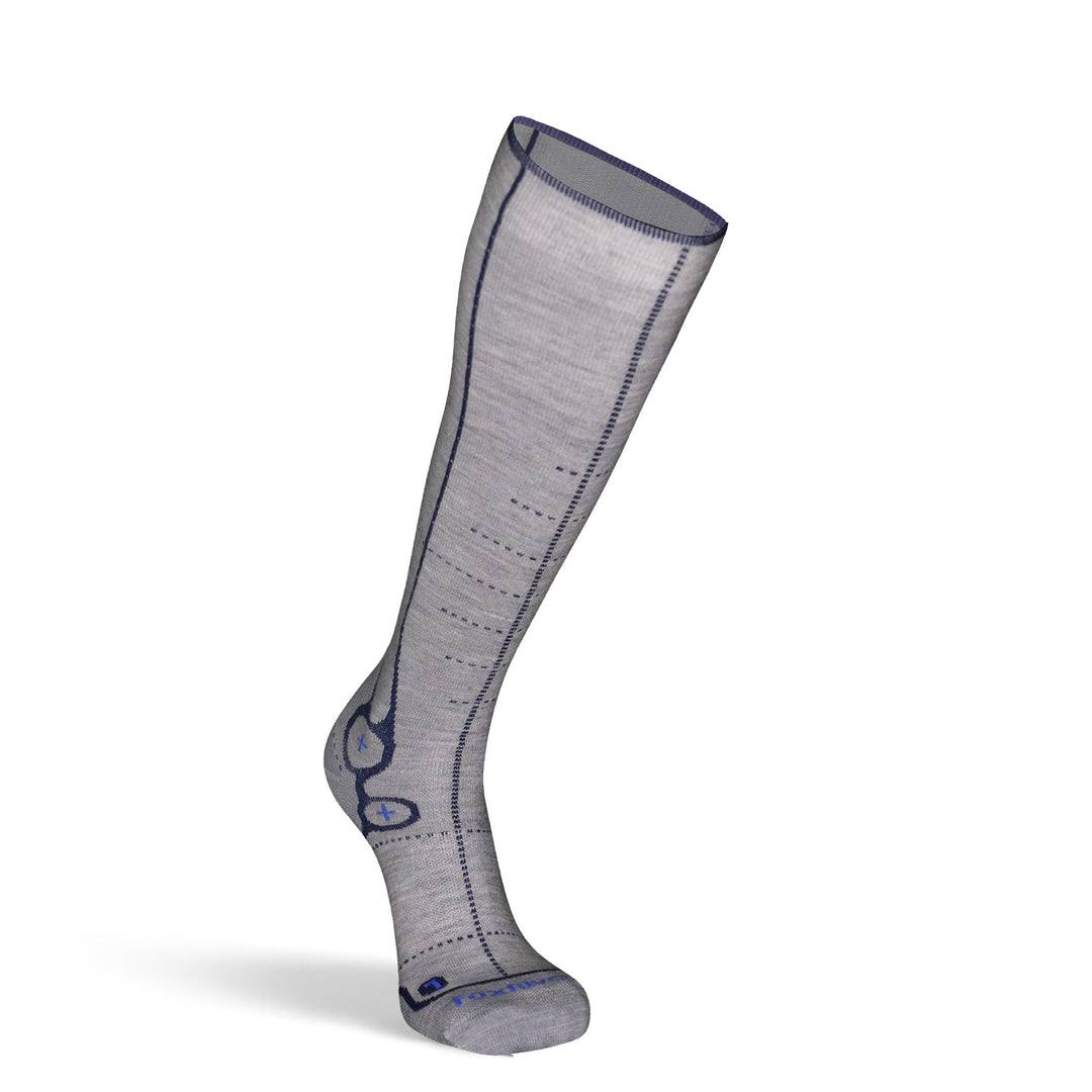 Men's Bootfitter Elite Ultra-Lightweight Over-the-Calf Socks Ski and Snowboard Sock Grey Medium - Fox River