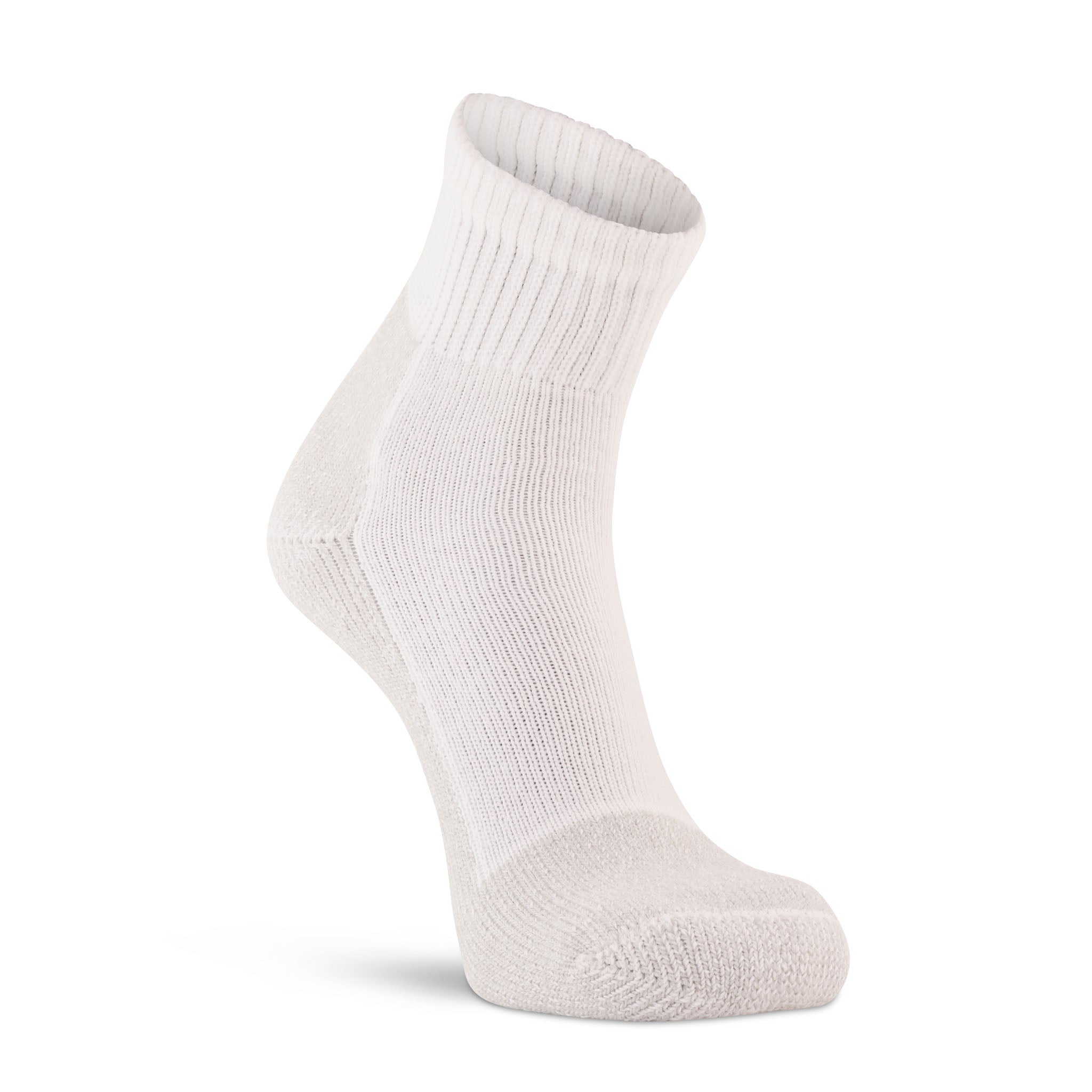 Men's Wick Dry Athletic Heavyweight Quarter Crew Everyday Sock - 2 Pack White Medium - Fox River
