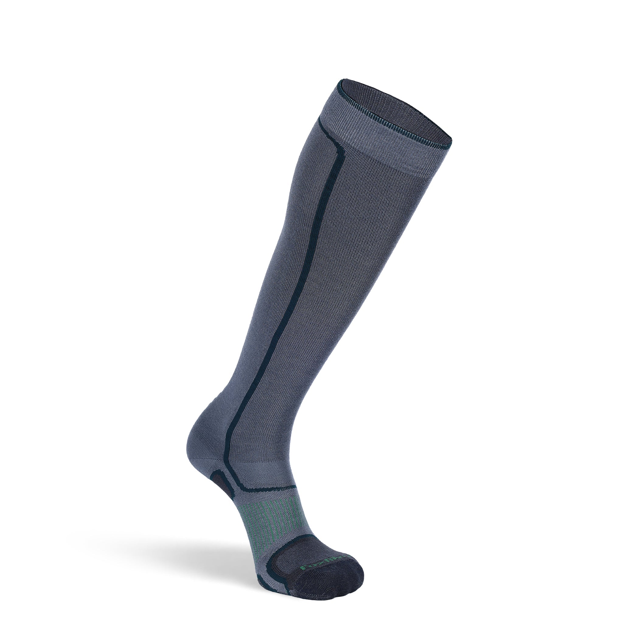Stomp Ultra - Lightweight Over - the - Calf Ski and Snowboard Sock Grey Medium - Fox River