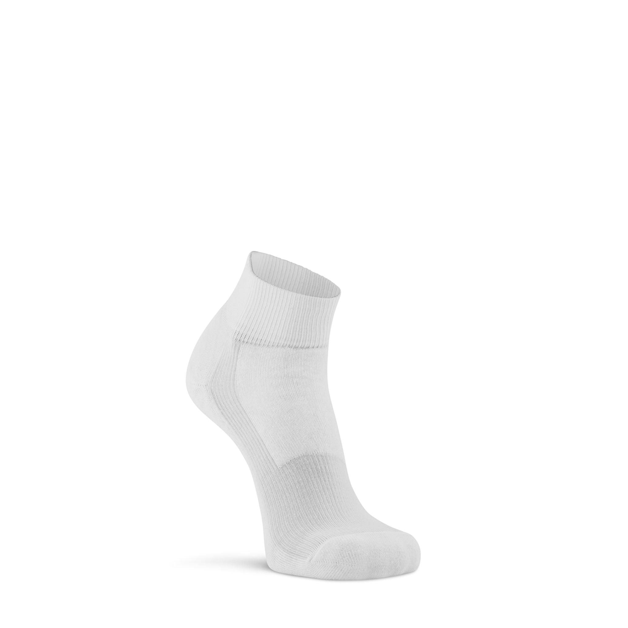 Women's Wick Dry Walker Lightweight Quarter Crew Everyday Sock White Medium - Fox River