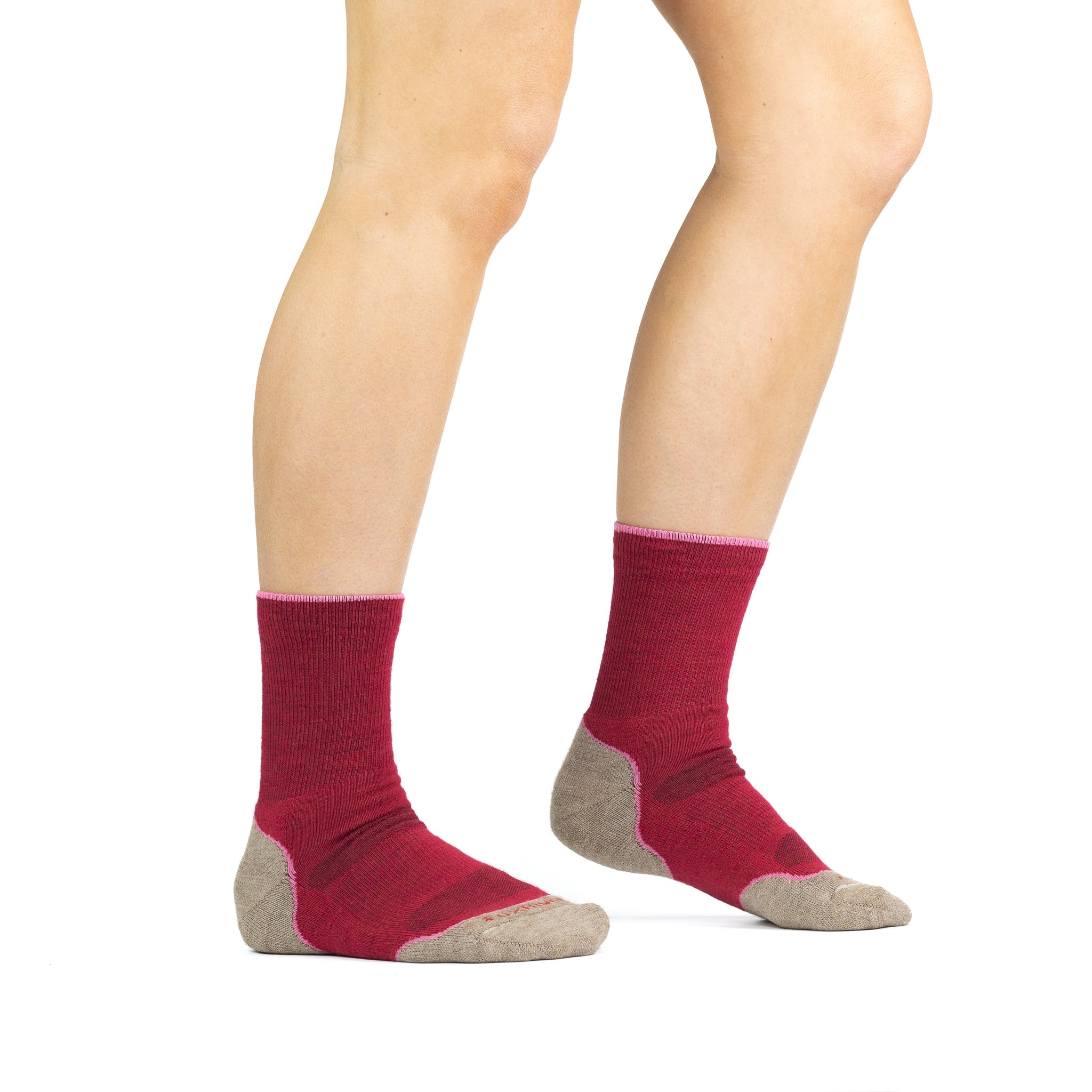 Hike Basecamp 2.0 Lightweight Crew Burgundy/Beige Medium - Fox River