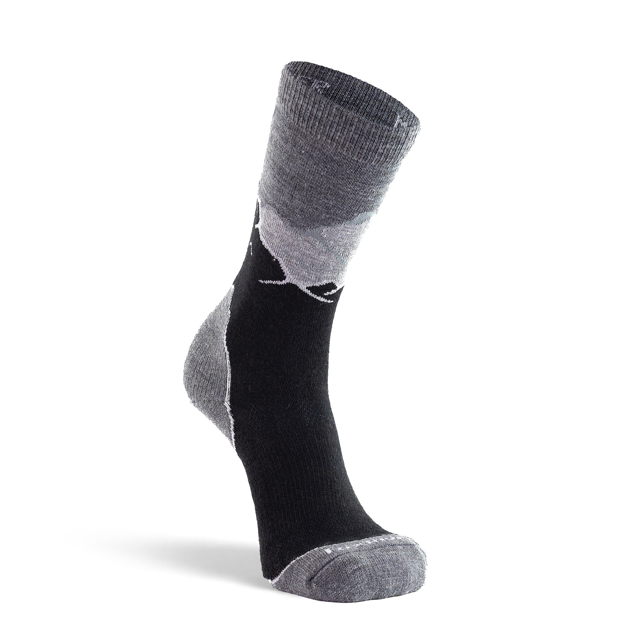 Men's Sumter Lightweight Crew Hiking Sock Black Medium - Fox River