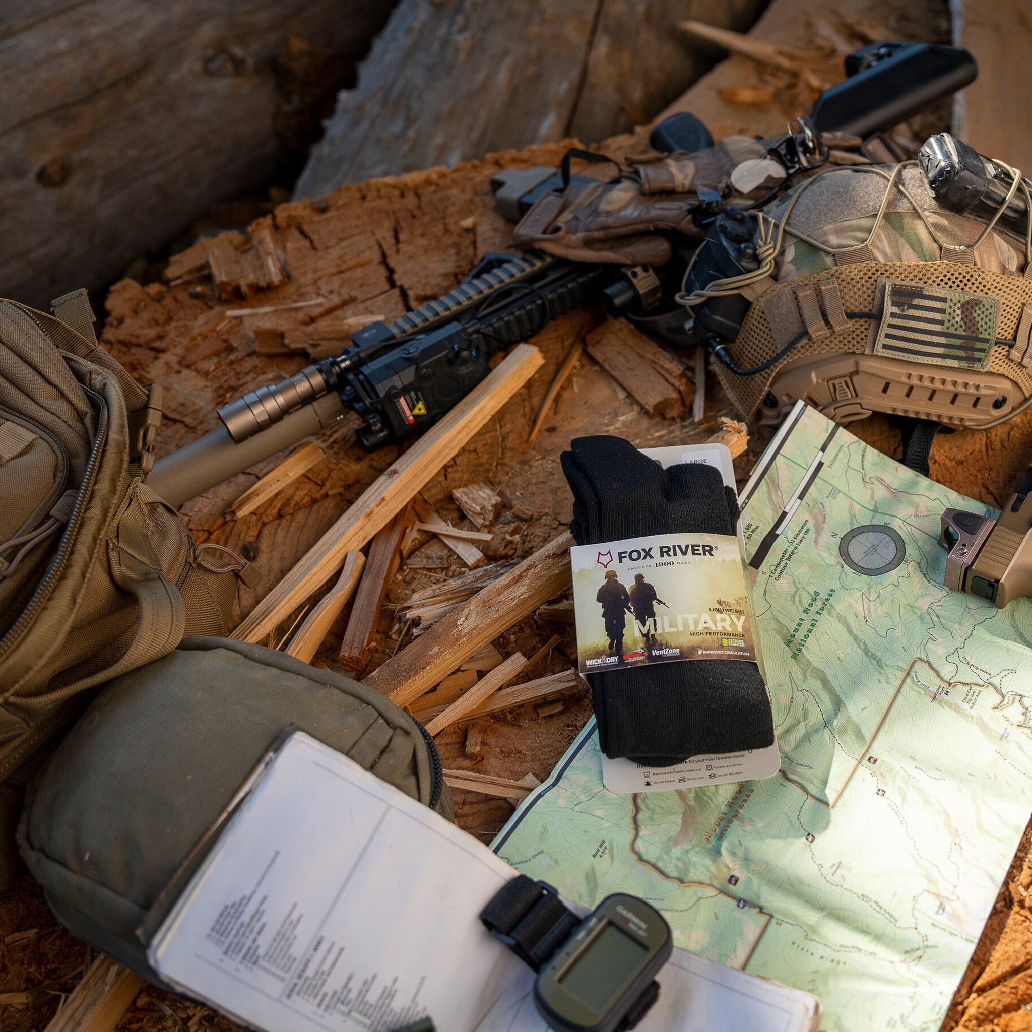 Military Dress Lightweight Crew Black Medium - Fox River