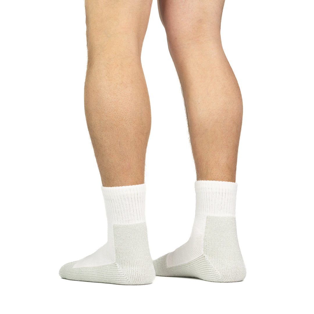 Wick Dry Athletic Heavyweight Quarter Crew - 2 Pack White Medium - Fox River