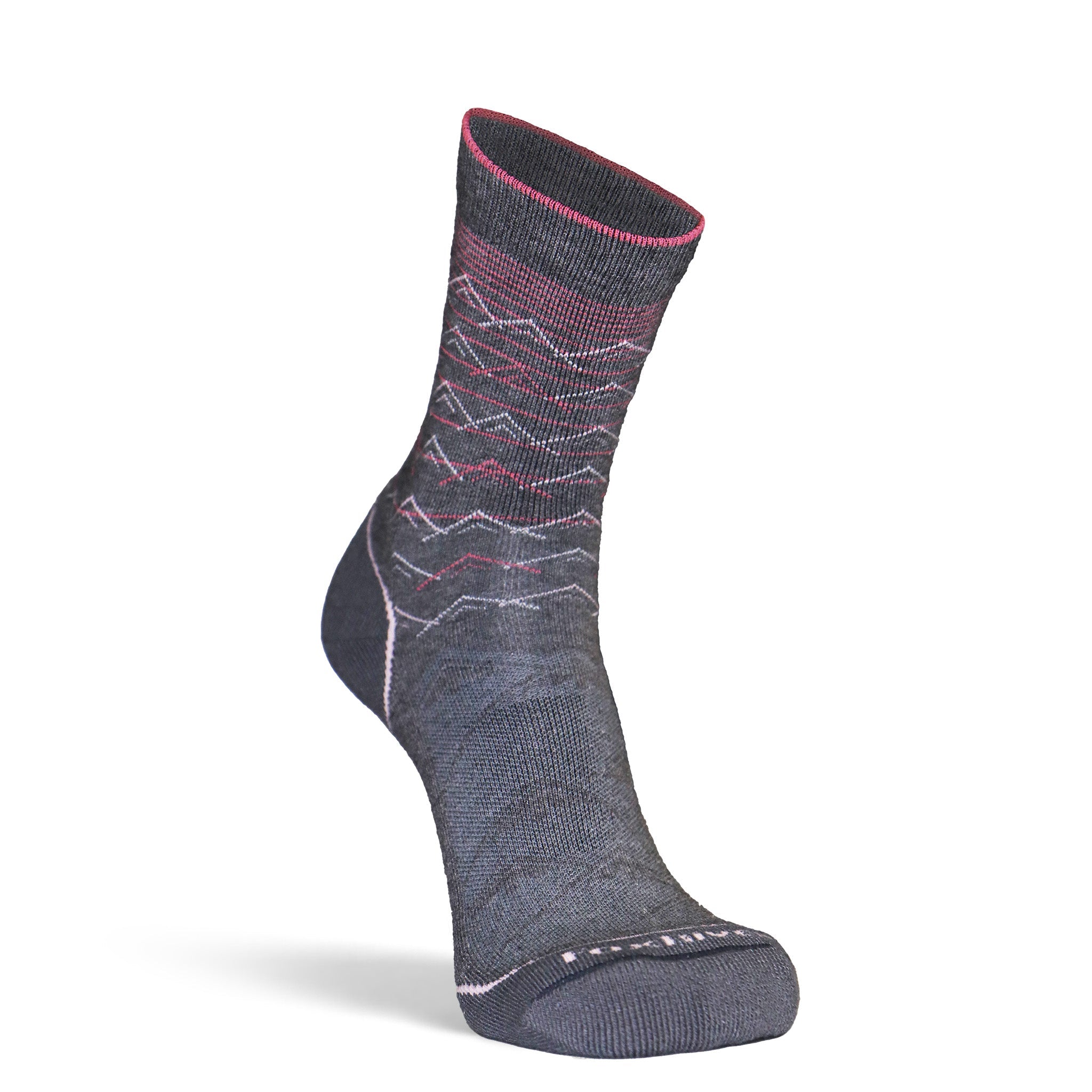 Women's Mountain Lightweight Crew Hiking Sock Grey Medium - Fox River