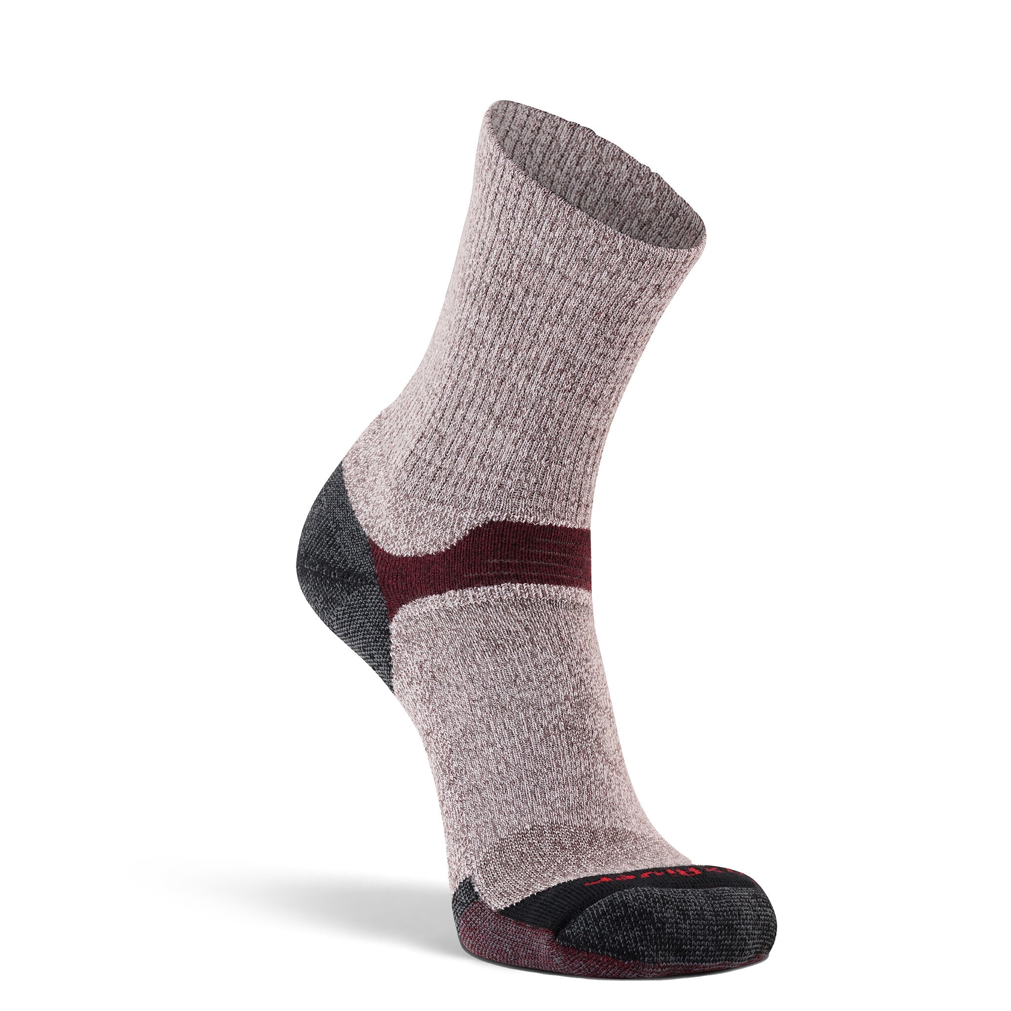 Women's MX1 Lightweight Crew Hiking Sock Light Brown Heather Small - Fox River