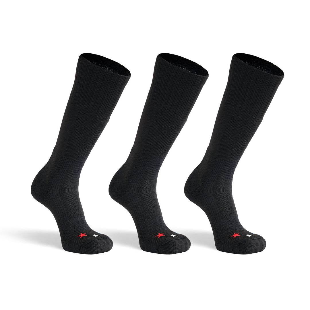 Wick Dry Maximum Americana Medium Weight Mid-Calf Boot Military Sock Bundle - 3 Pairs