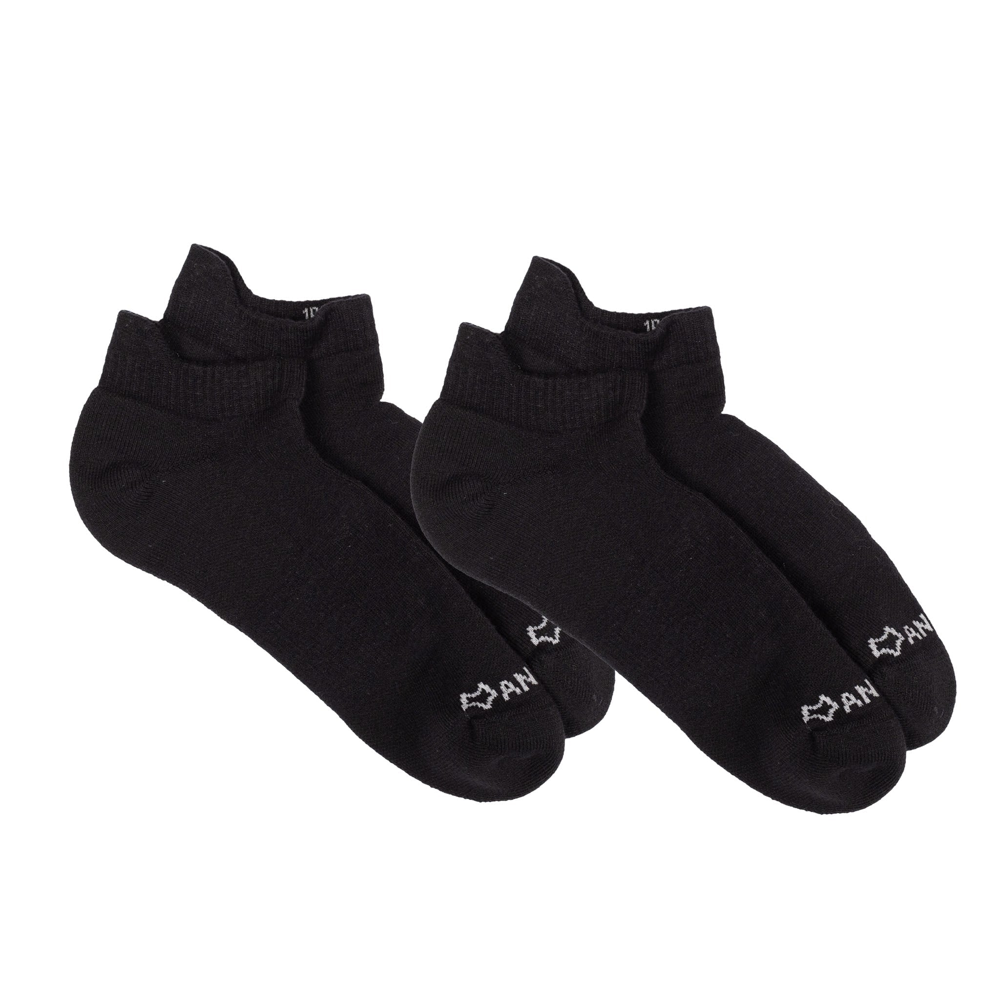 Anywear Essential Lightweight Ankle Sock - 2 Pack Black/Black S/M - Fox River