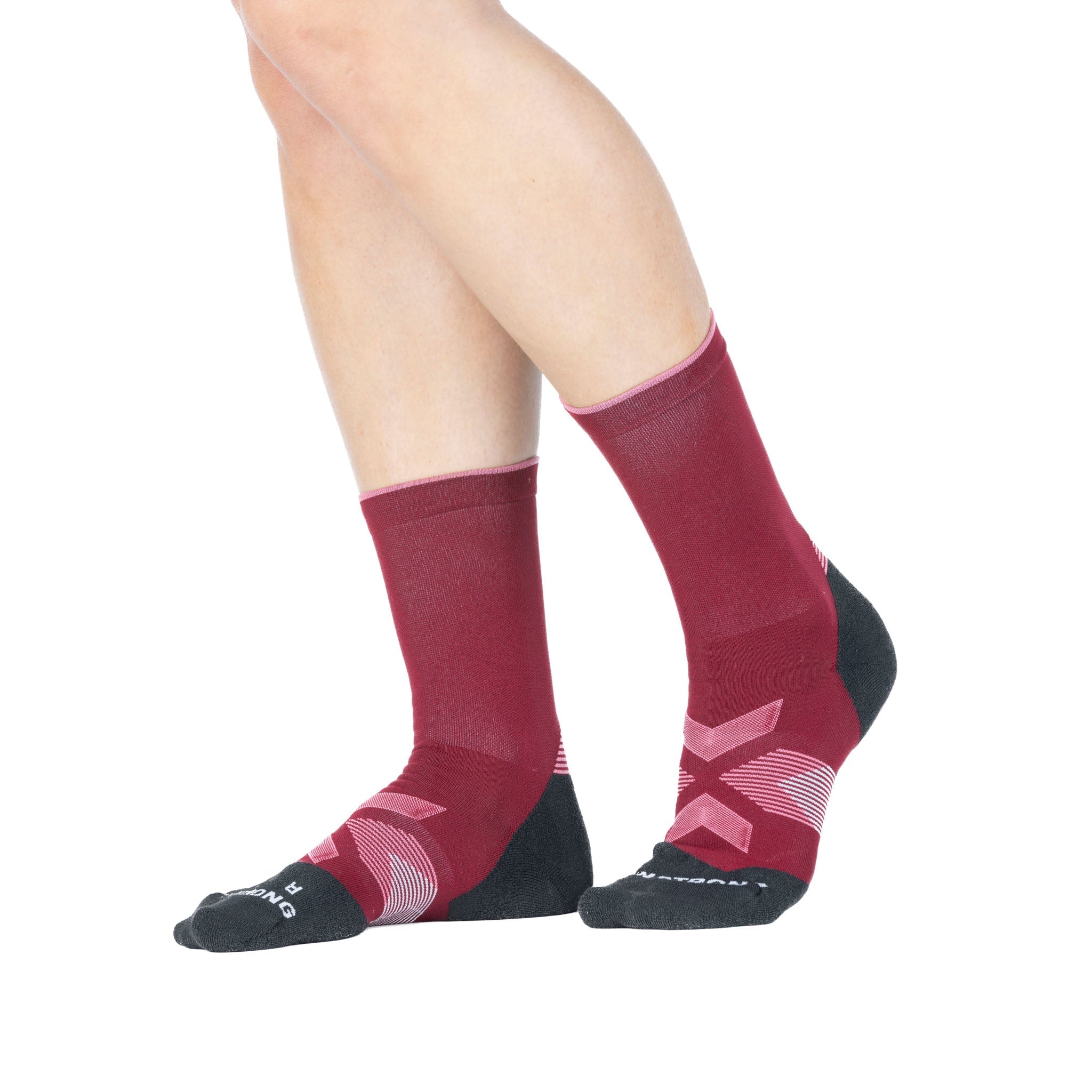 Arid Lightweight Crew Running Sock Maroon Small - Fox River