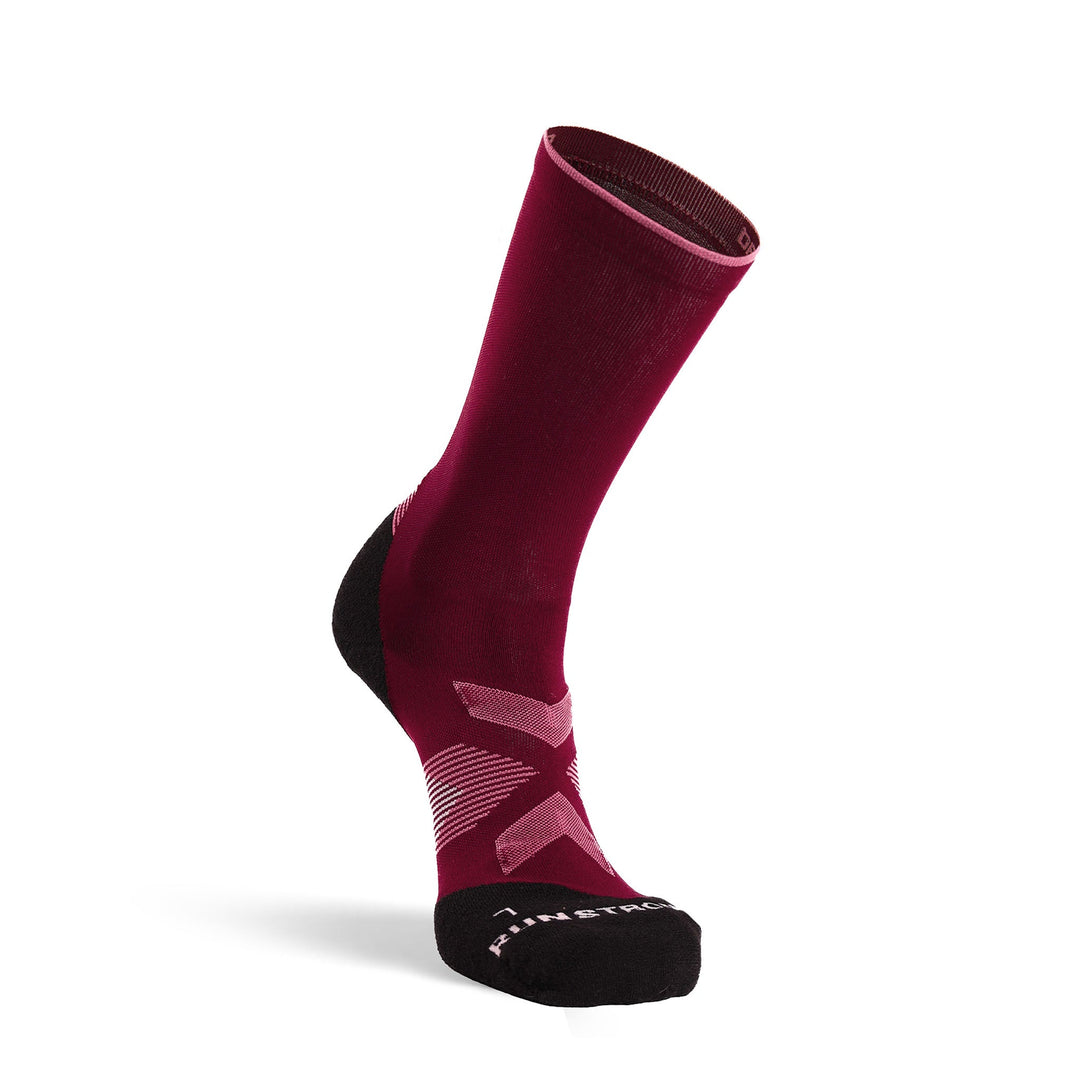 Arid Lightweight Crew Running Sock Maroon Small - Fox River