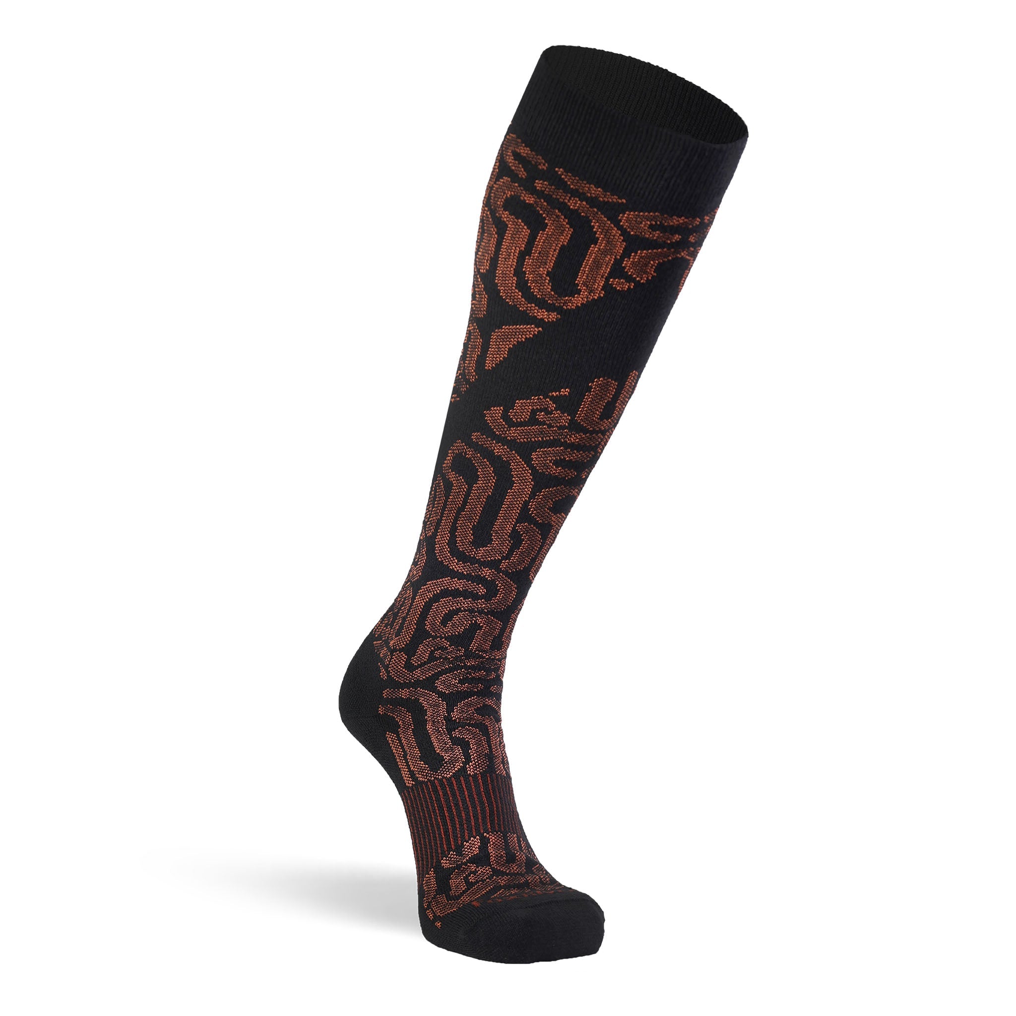 Freestyle Ultra - Lightweight Over - the - Calf Ski and Snowboard Sock Clay Medium - Fox River