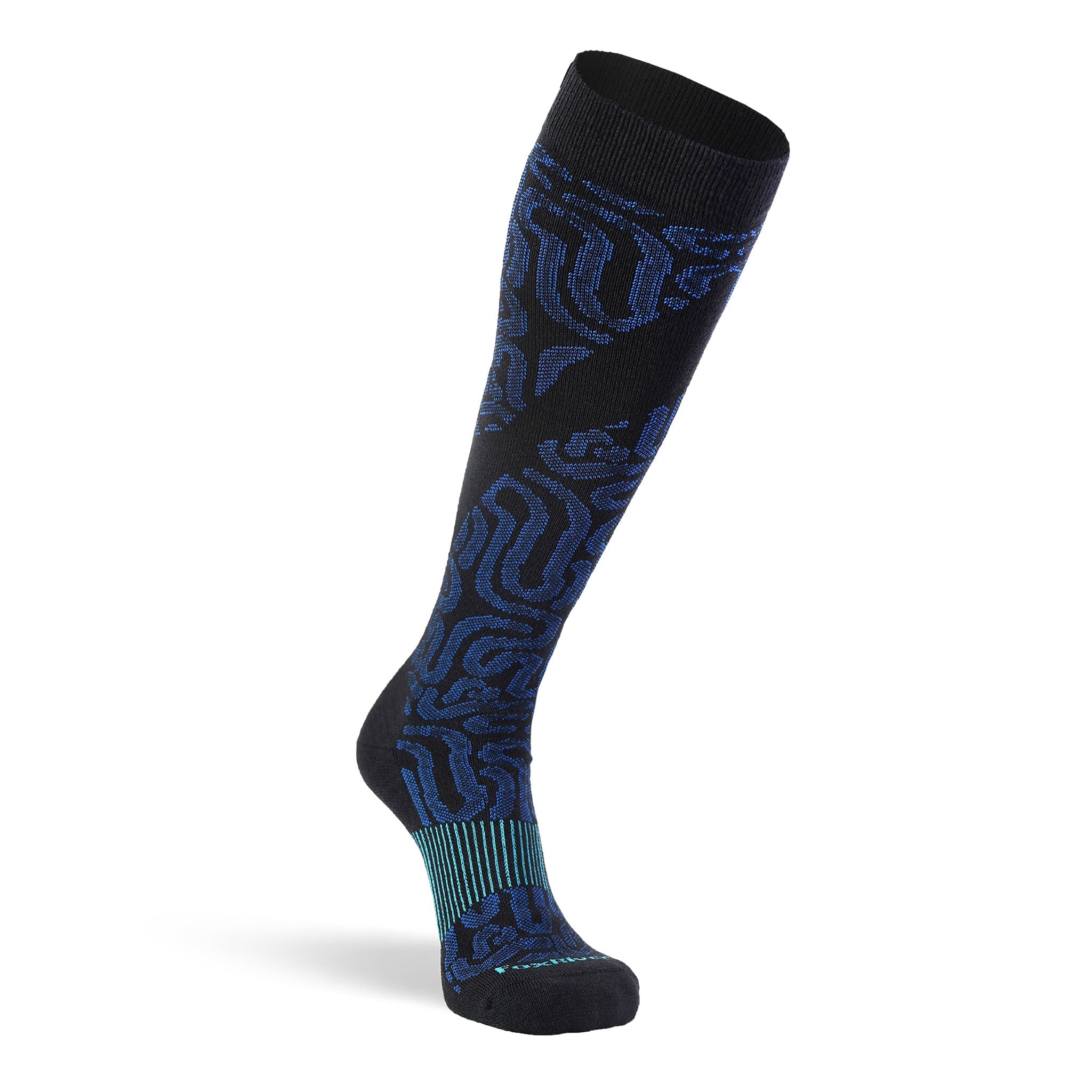 Freestyle Ultra - Lightweight Over - the - Calf Ski and Snowboard Sock Cobalt Medium - Fox River