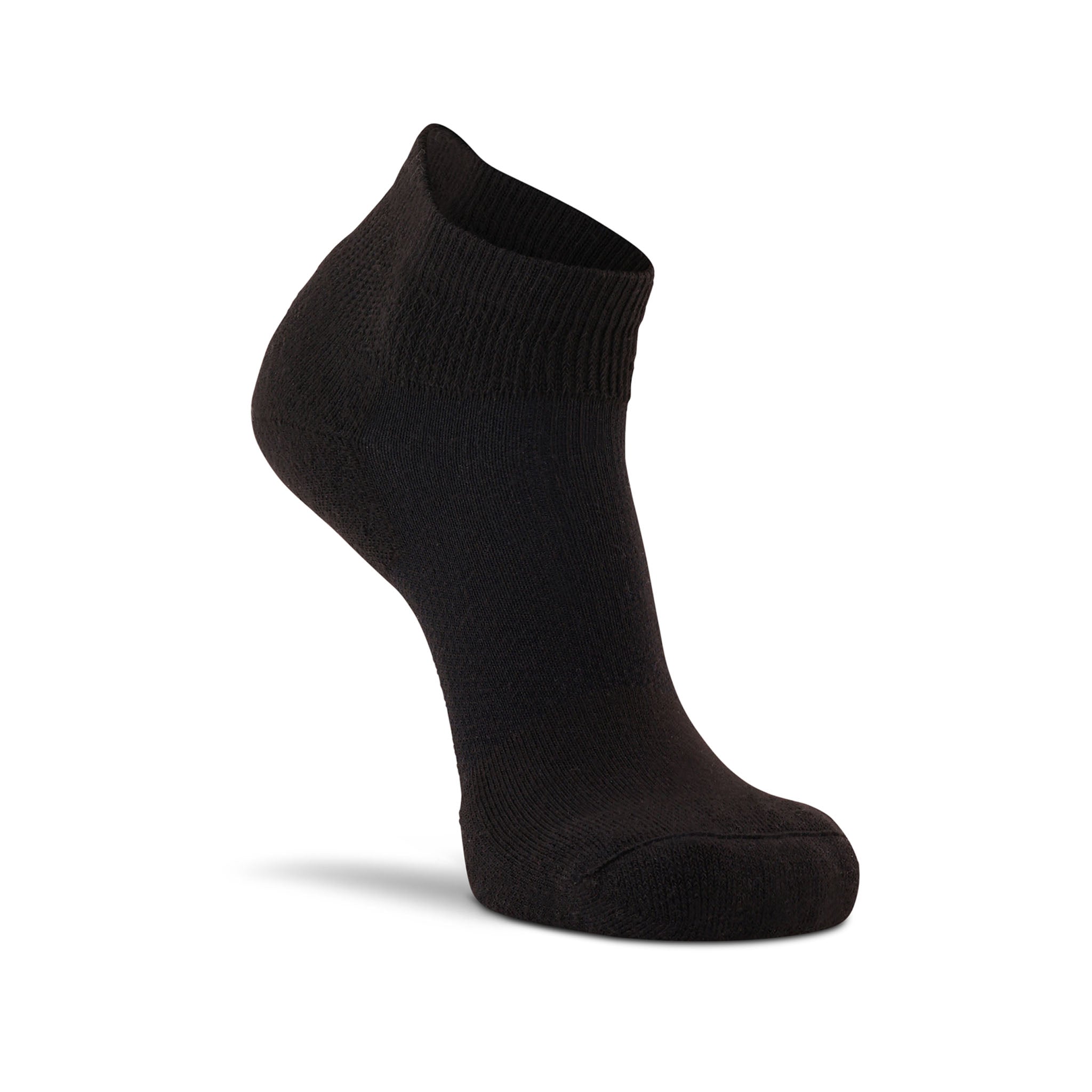 Her Diabetic Lightweight Quarter Crew Sock - 2 Pack Black Medium - Fox River