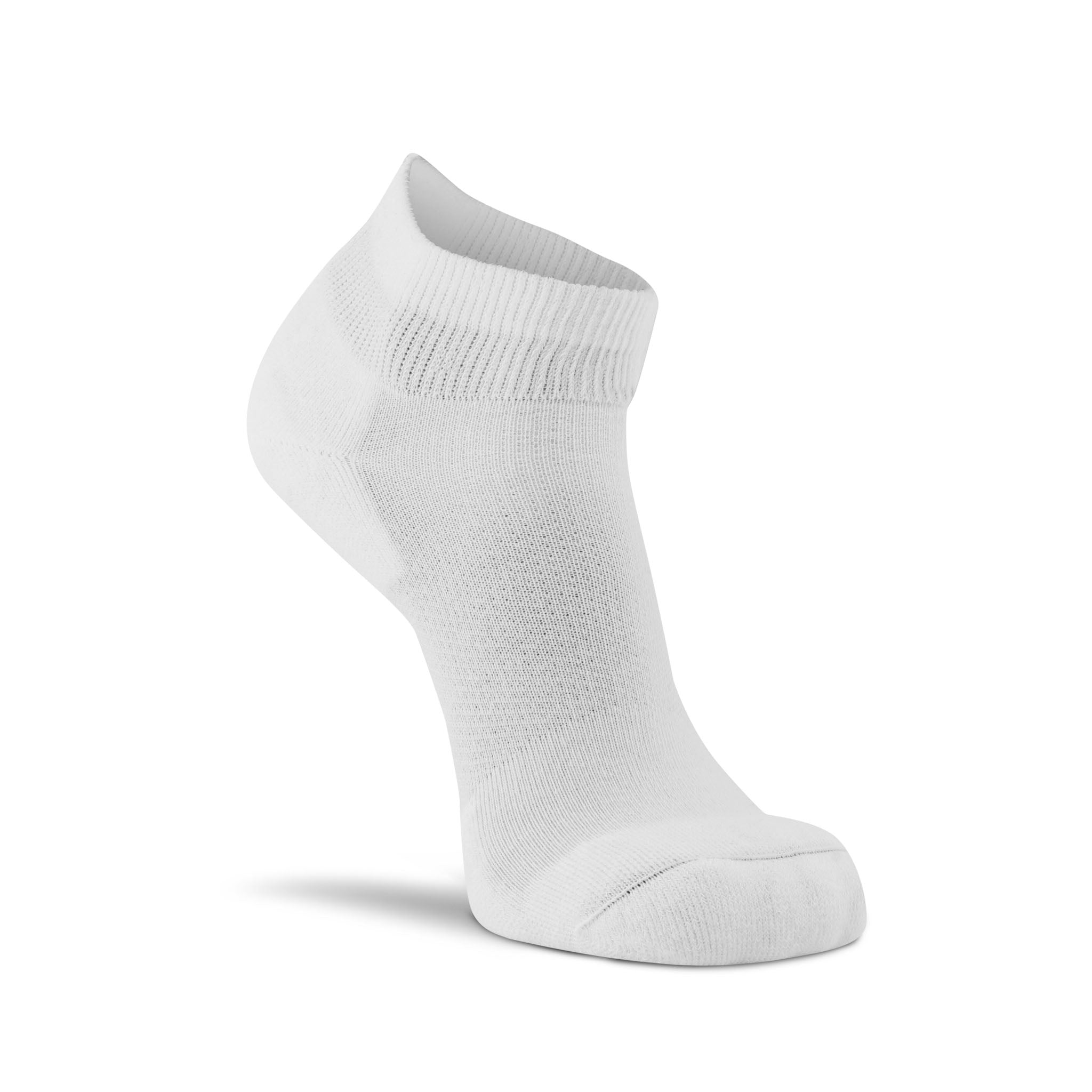 Her Diabetic Lightweight Quarter Crew Sock - 2 Pack White Medium - Fox River