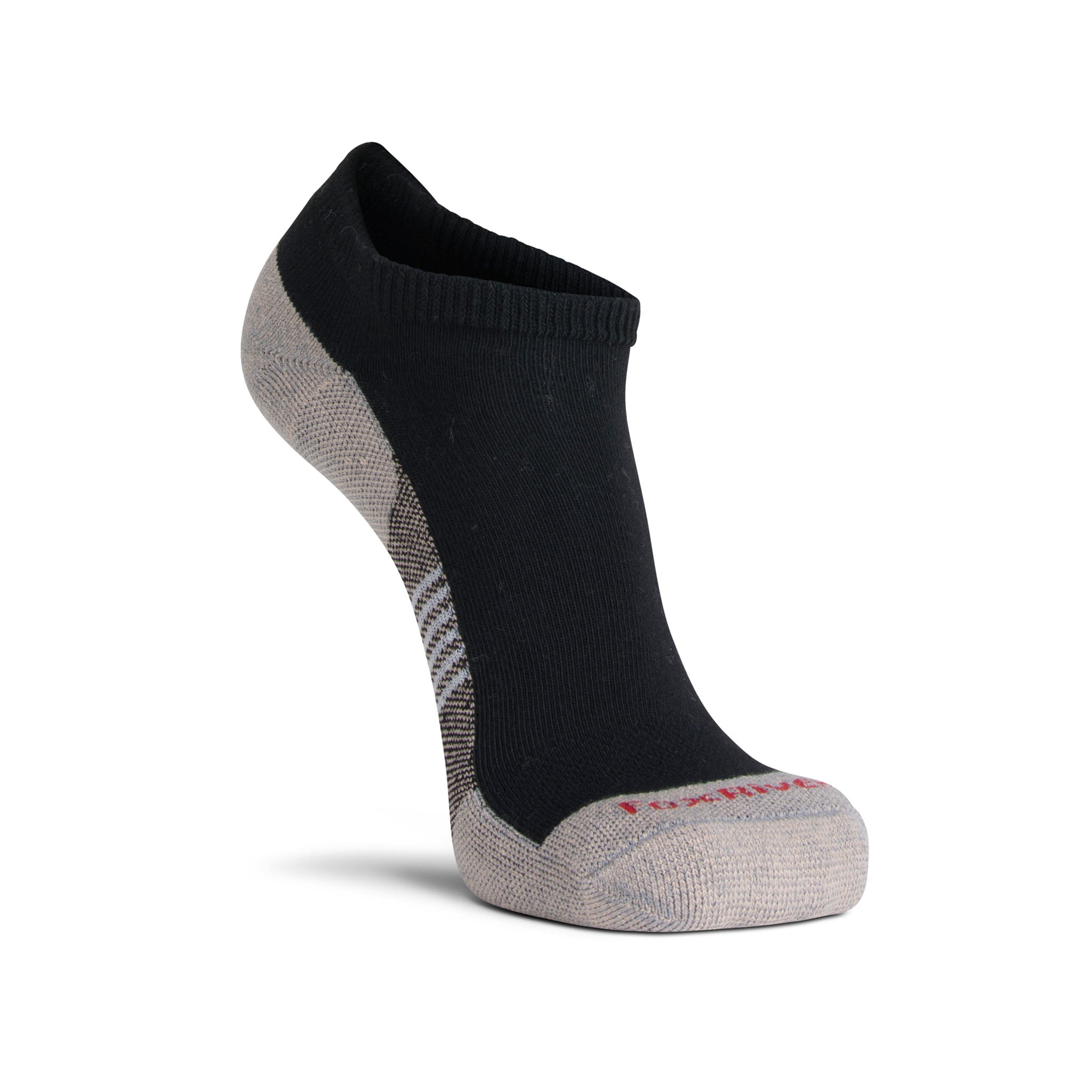 Her Diabetic Plus Lightweight Ankle Sock Black/Grey Medium - Fox River