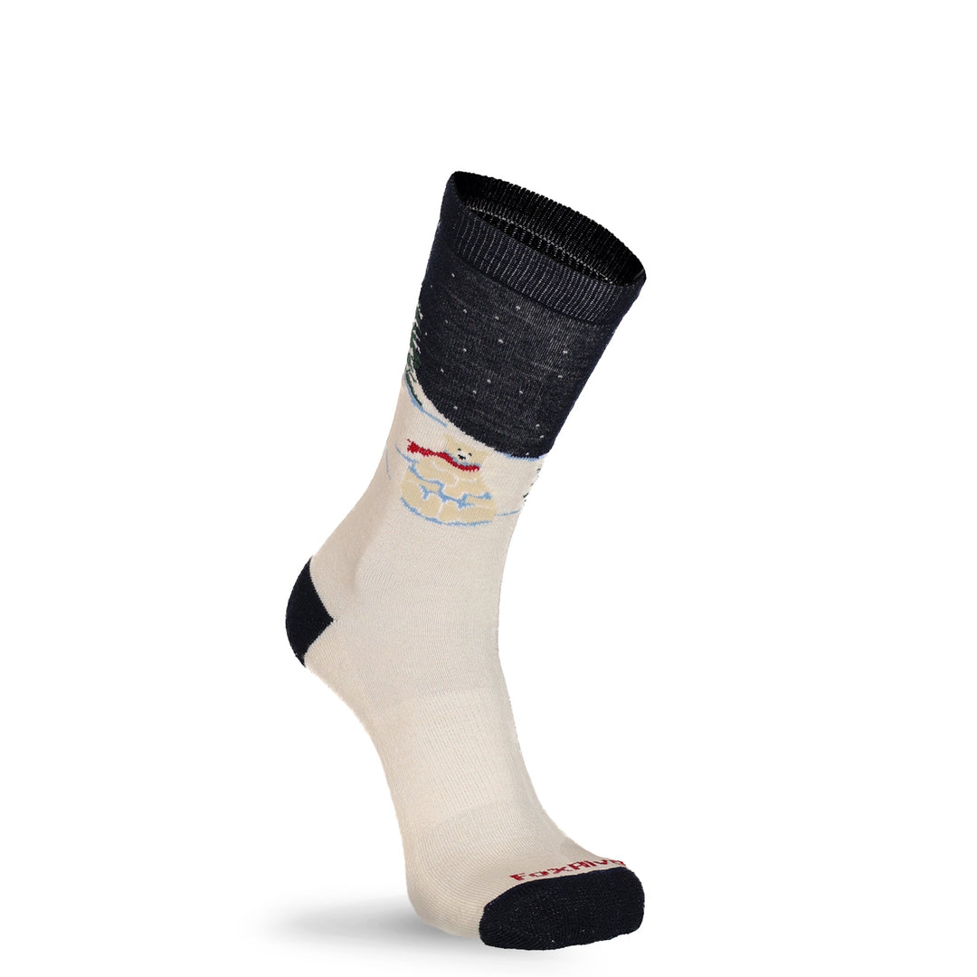 Holiday Medium Weight Crew Hiking Sock Natural Small - Fox River