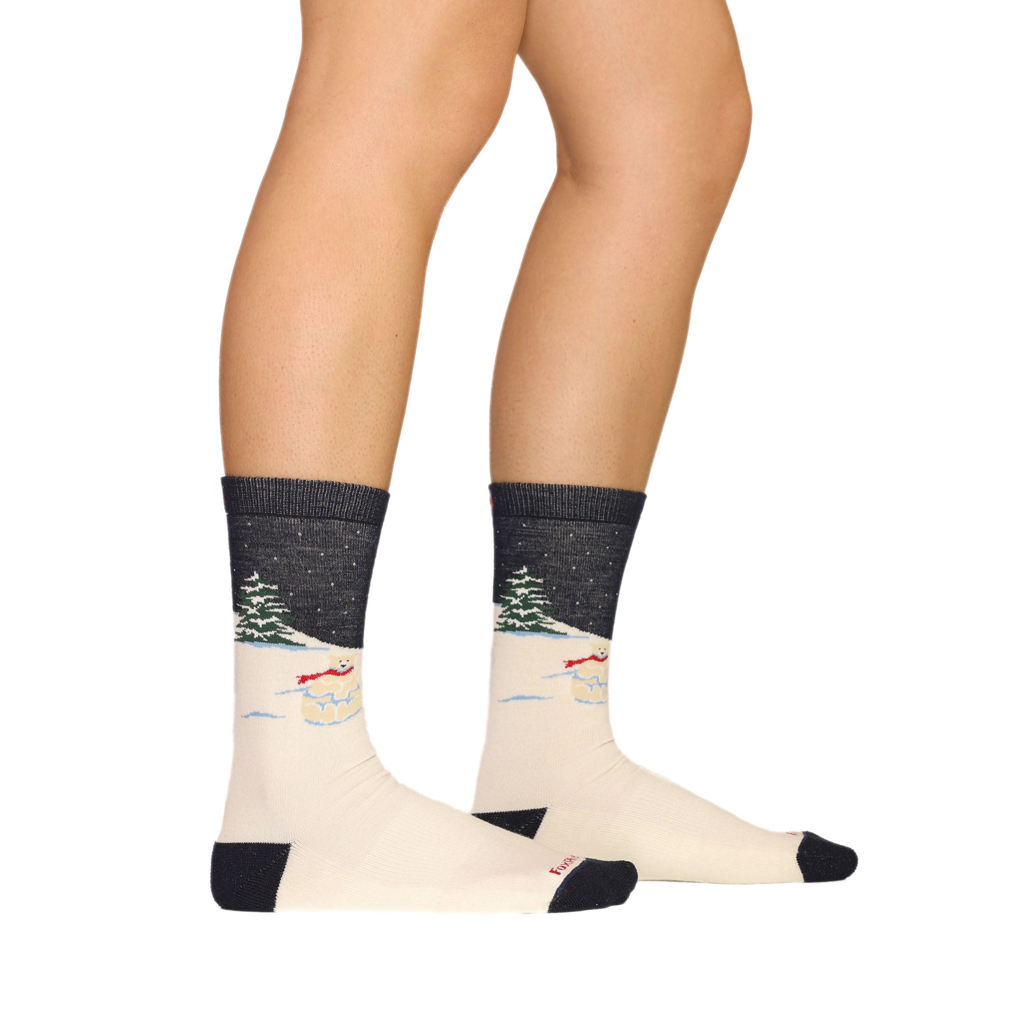 Holiday Medium Weight Crew Hiking Sock Natural Small - Fox River