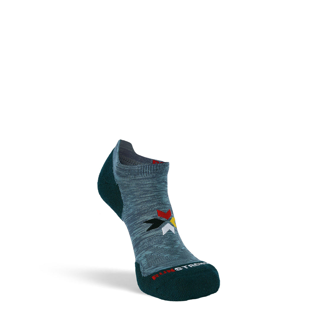 Inyanka Medium Weight Ankle Running Sock Blue/Teal Small - Fox River