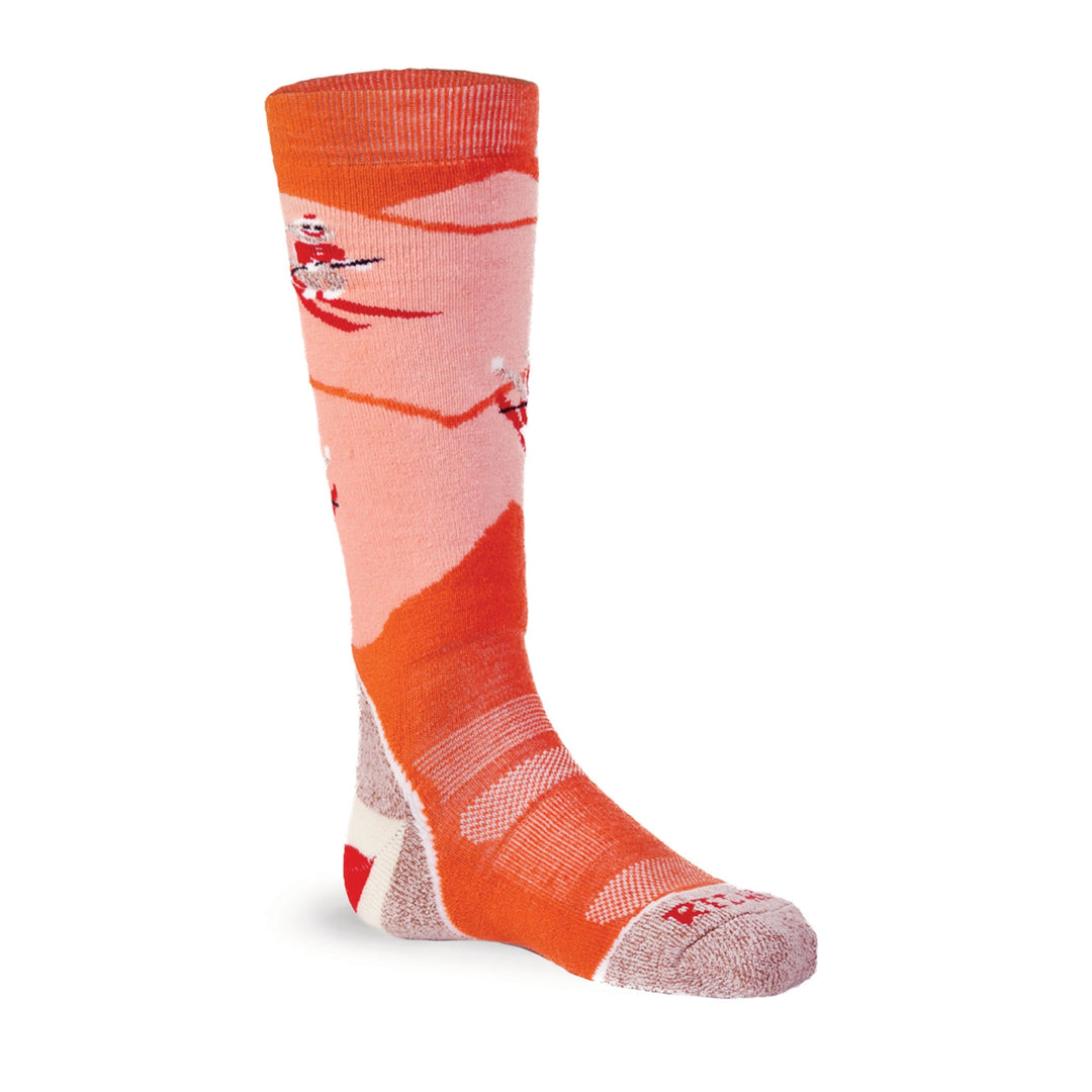 Kid's Monkey'n Around Medium Weight Over - the - Calf Ski and Snowboard Sock Clay Kids' Small - Fox River