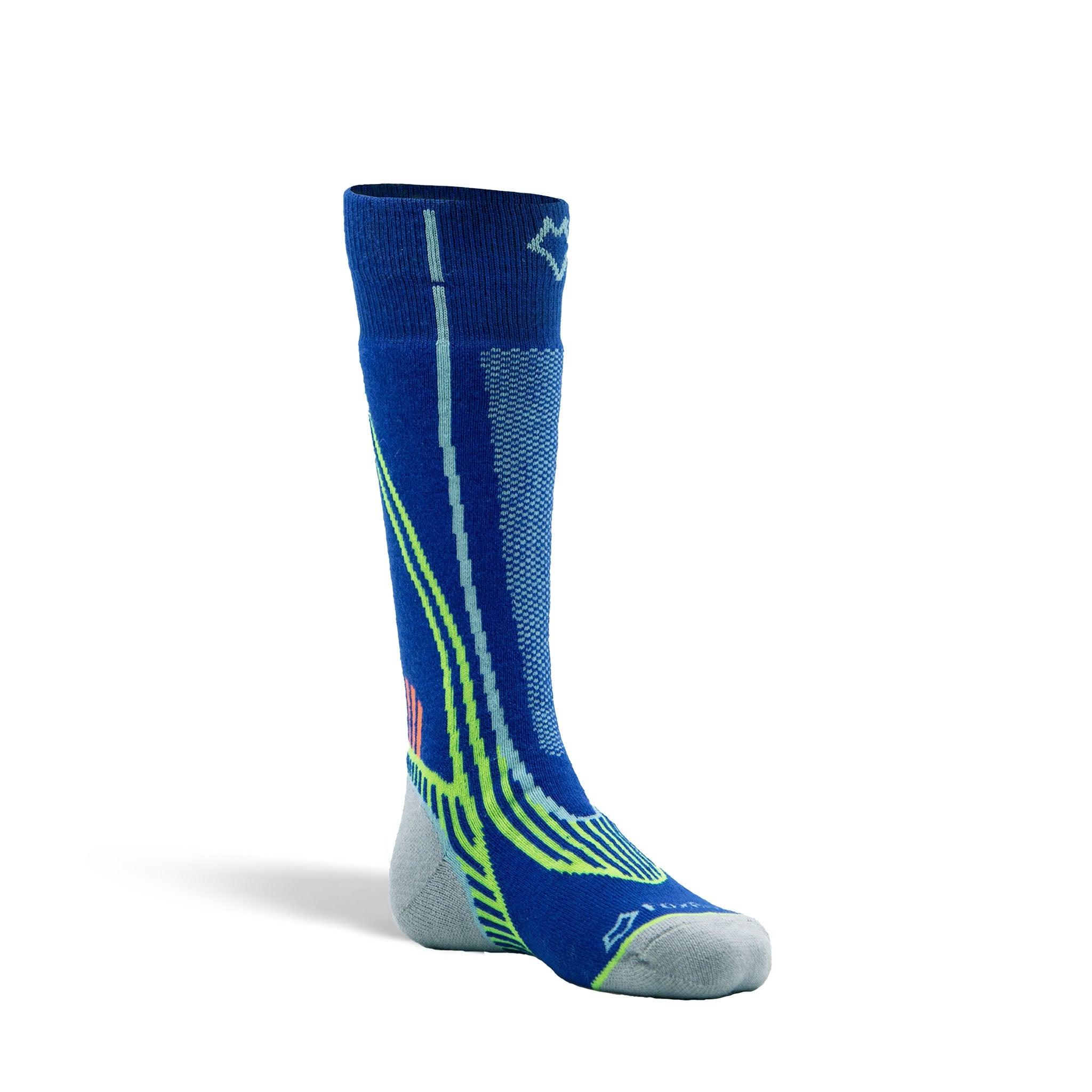 Kid's Snowpass Medium Weight Over - the - Calf Ski and Snowboard Sock Blue Kids' Small - Fox River