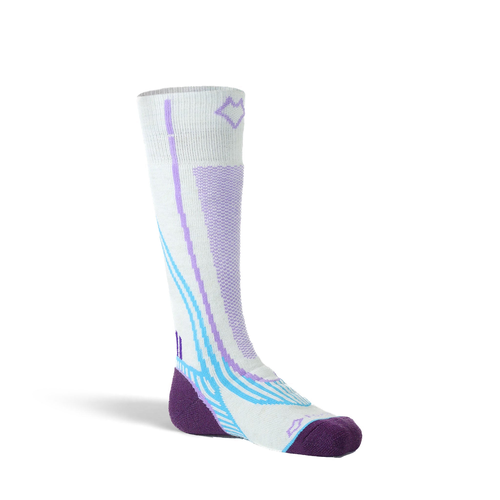 Kid's Snowpass Medium Weight Over - the - Calf Ski and Snowboard Sock Purple Kids' Small - Fox River