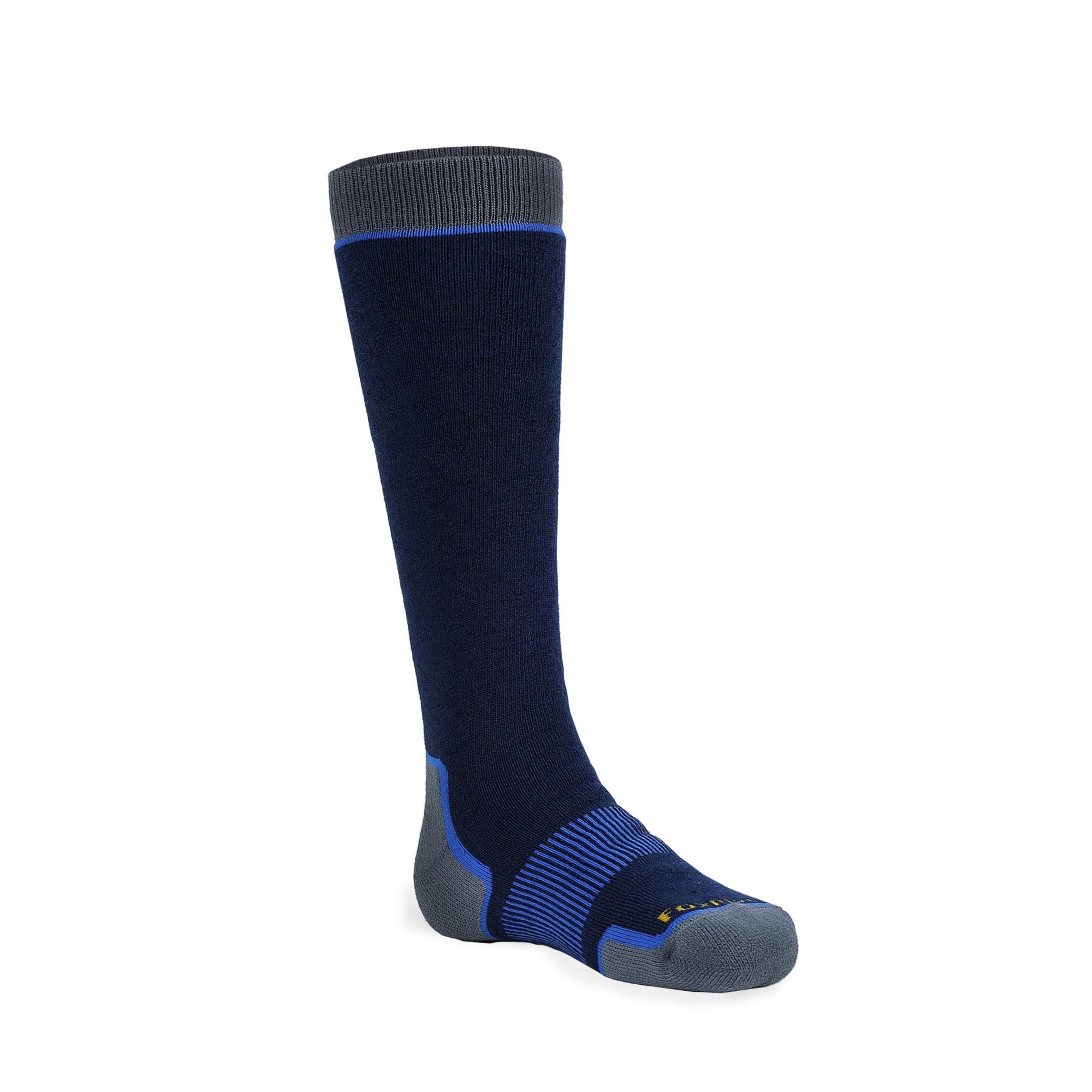 Kid's Steamboat Medium Weight Over - the - Calf Ski and Snowboard Sock Navy Kids' Small - Fox River