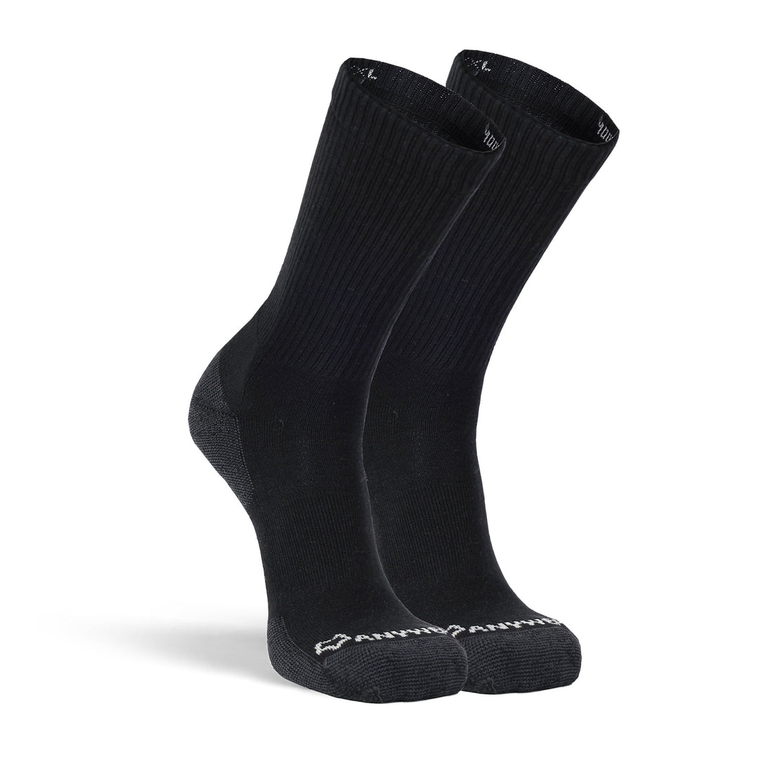 Men's Anywear Essential Lightweight Crew Sock - 2 Pack Black/Black L/XL - Fox River