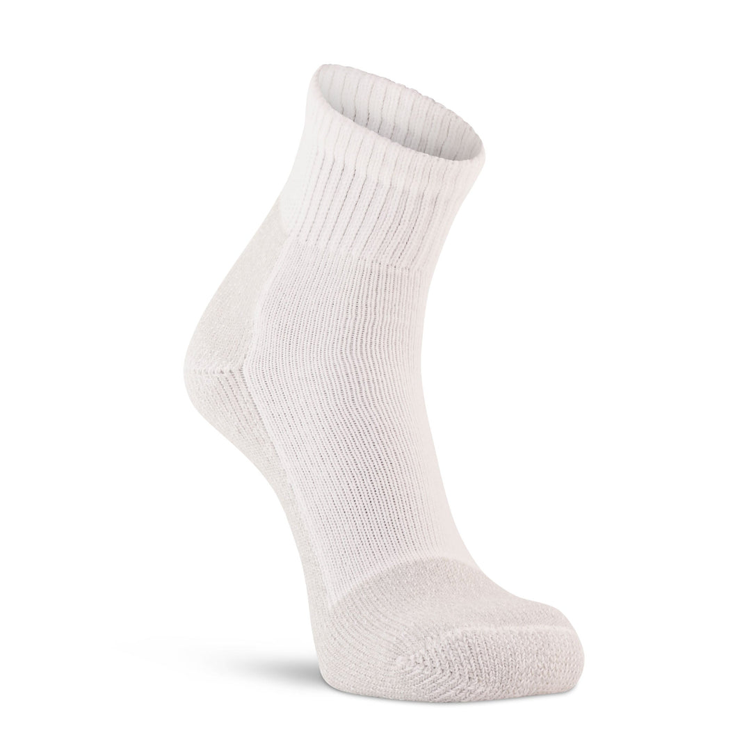 Men's Wick Dry Athletic Heavyweight Quarter Crew Everyday Sock - 2 Pack White Medium - Fox River