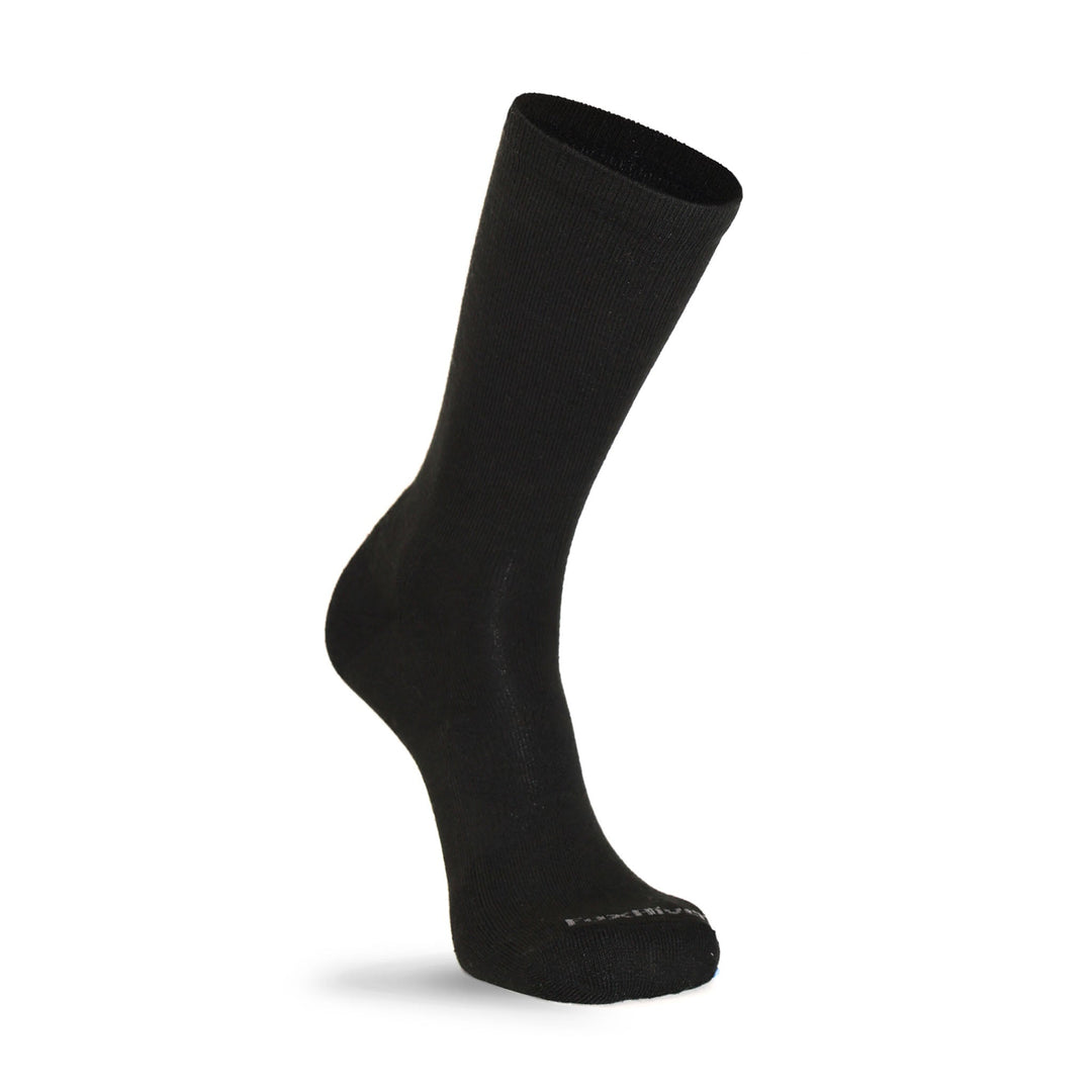 Organic Cotton Medium Weight Crew Everyday Sock Black Small - Fox River