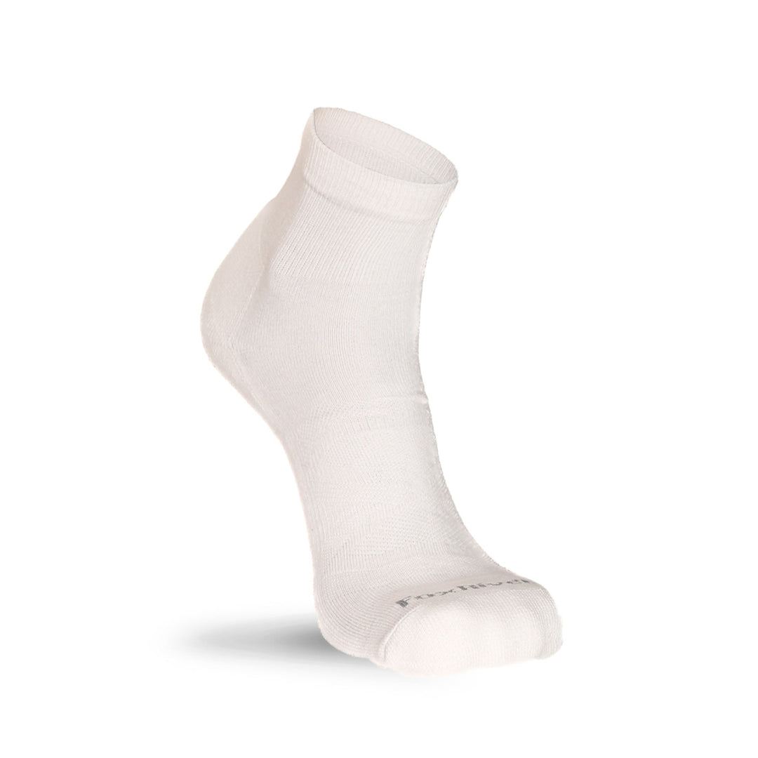 Organic Cotton Medium Weight Quarter Crew Everyday Sock White Small - Fox River