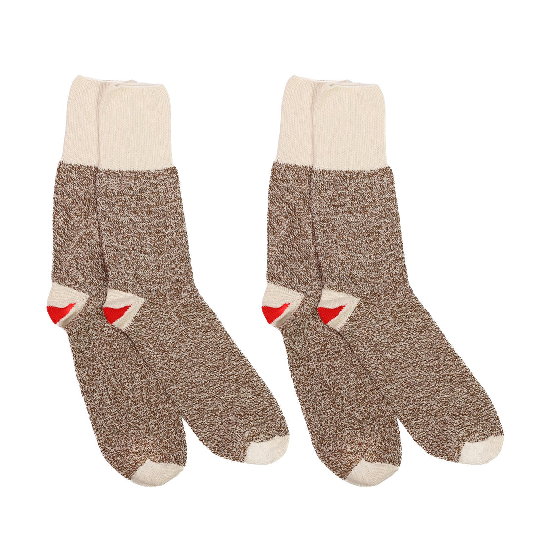 Original Rockford Red Heel Lightweight Crew Crafting Sock - 2 pack Brown Small Monkey - Fox River