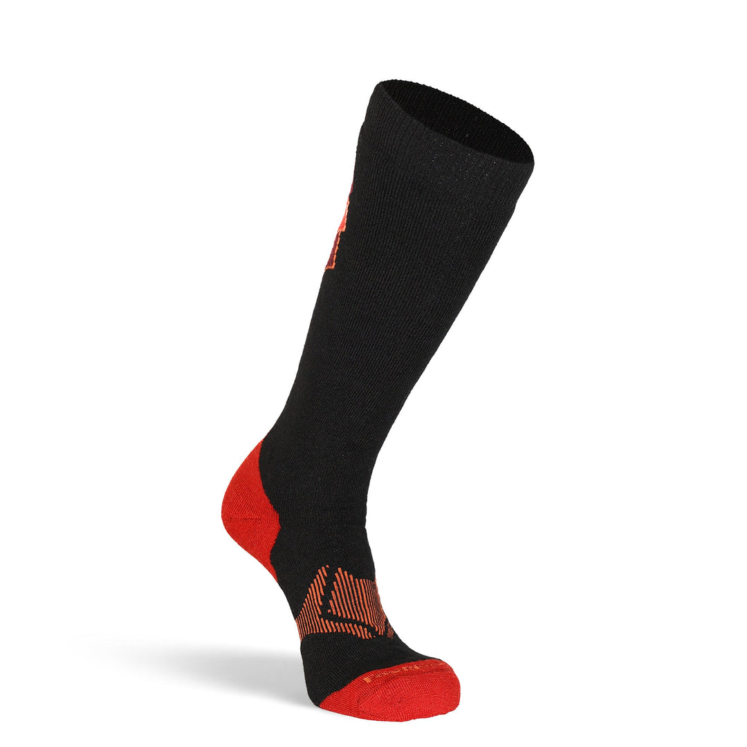 Palisade Medium Weight Over - the - Calf Ski and Snowboard Sock Persimmon Medium - Fox River