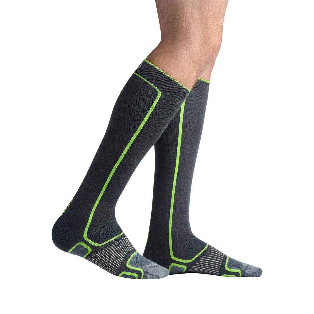 Stomp Ultra - Lightweight Over - the - Calf Ski and Snowboard Sock Navy Medium - Fox River