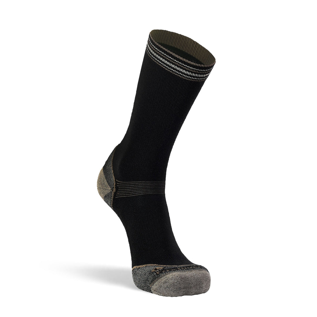 Stripe Medium Weight Crew Hiking Sock Black Medium - Fox River