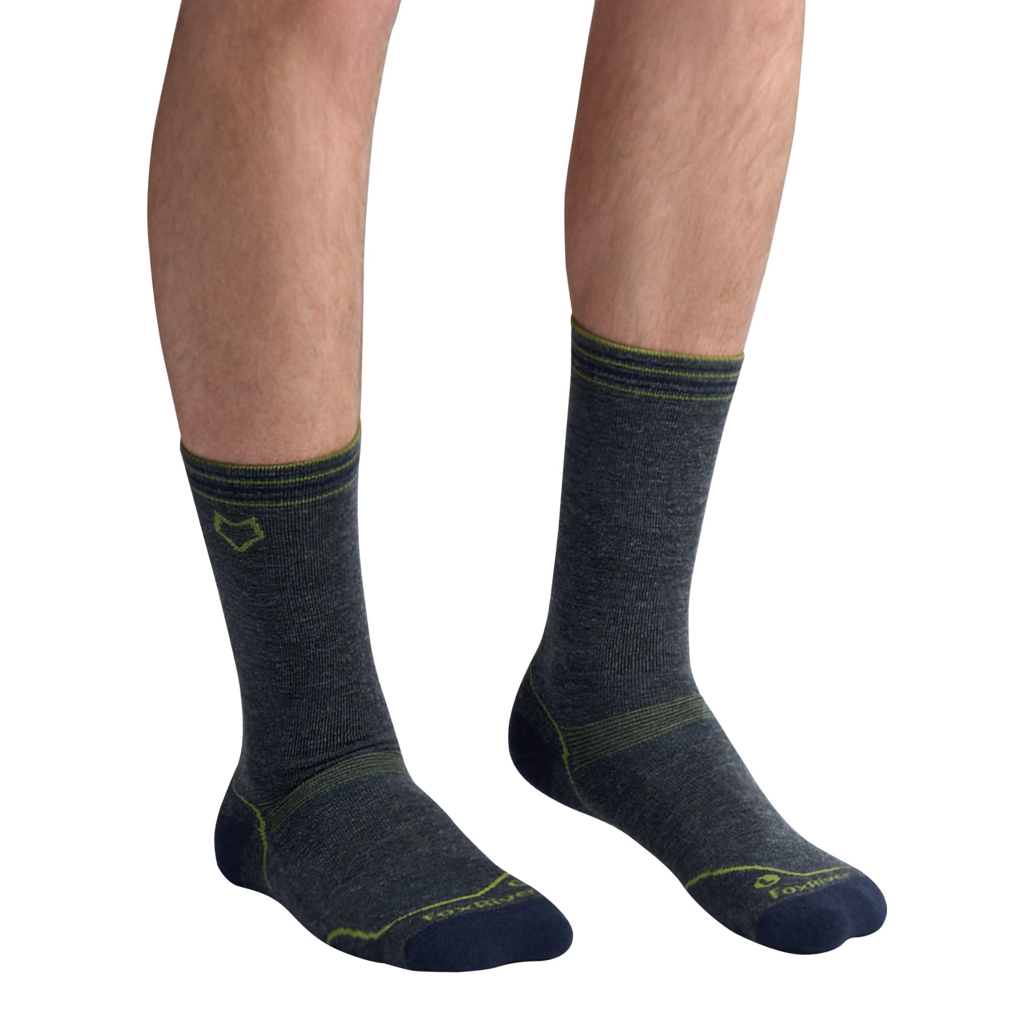 Stripe Medium Weight Crew Hiking Sock Charcoal Medium - Fox River