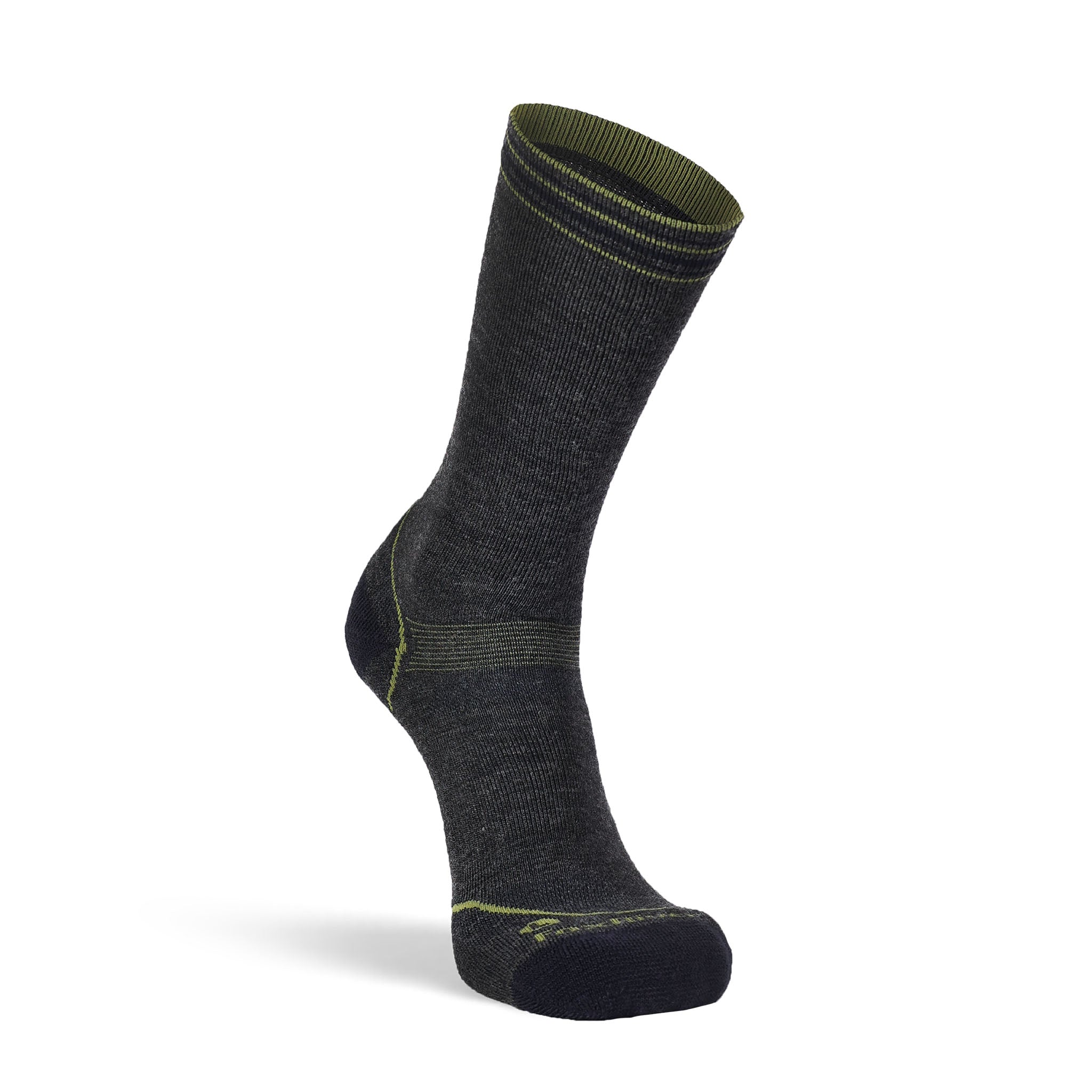 Stripe Medium Weight Crew Hiking Sock Charcoal Medium - Fox River