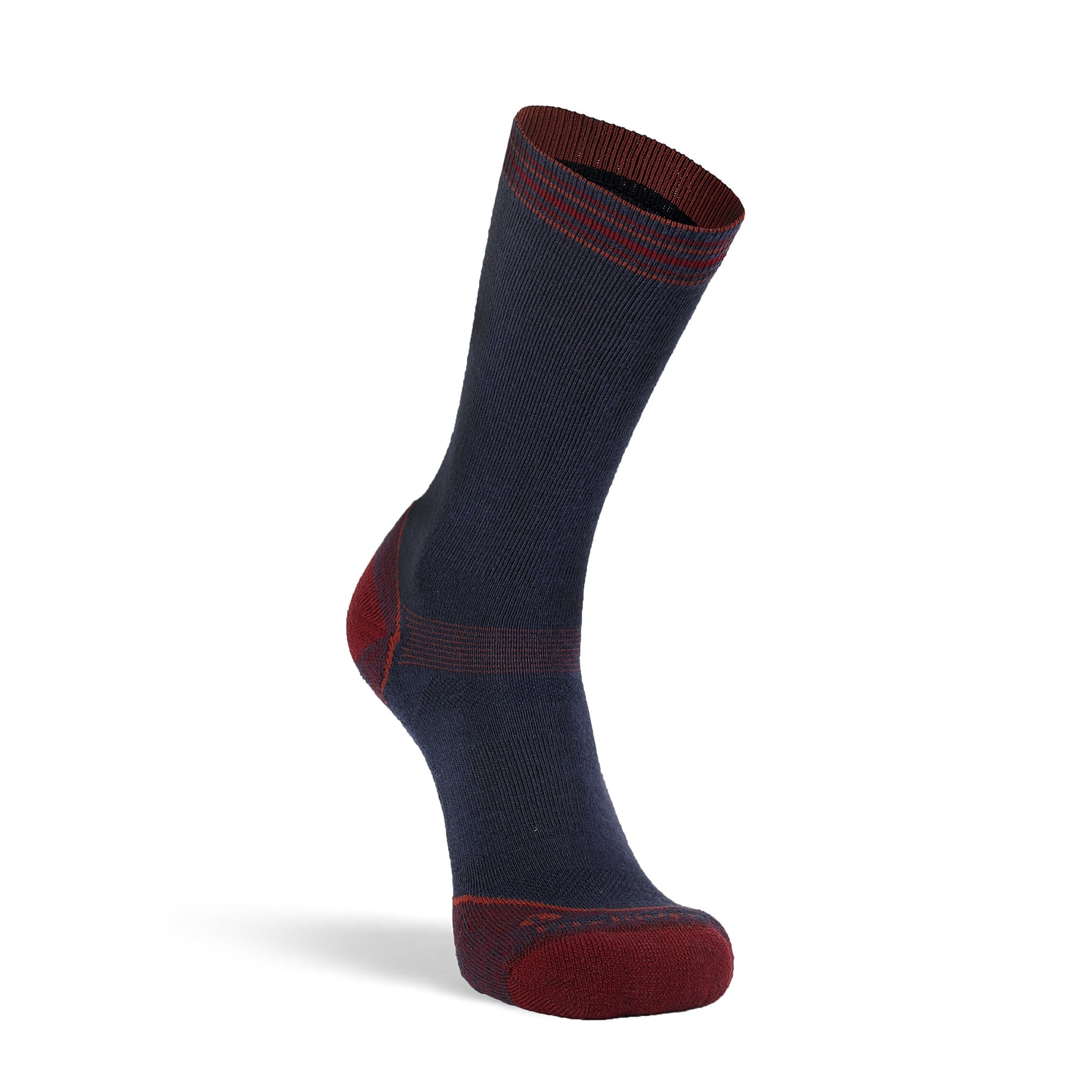 Stripe Medium Weight Crew Hiking Sock Navy Medium - Fox River