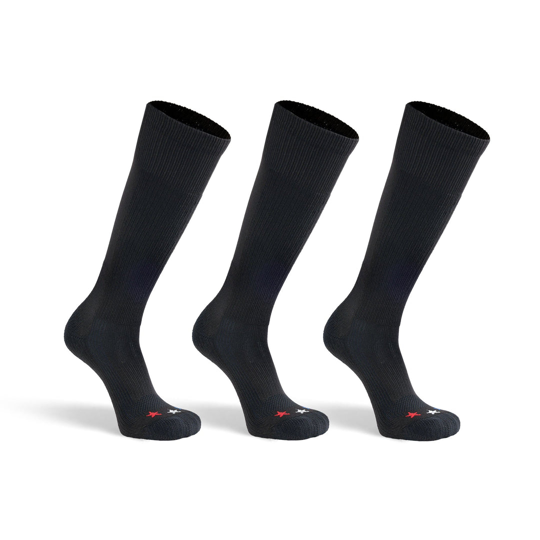Tactical Boot Americana Lightweight Mid - Calf Military Sock Bundle - 3 Pairs Black Small - Fox River
