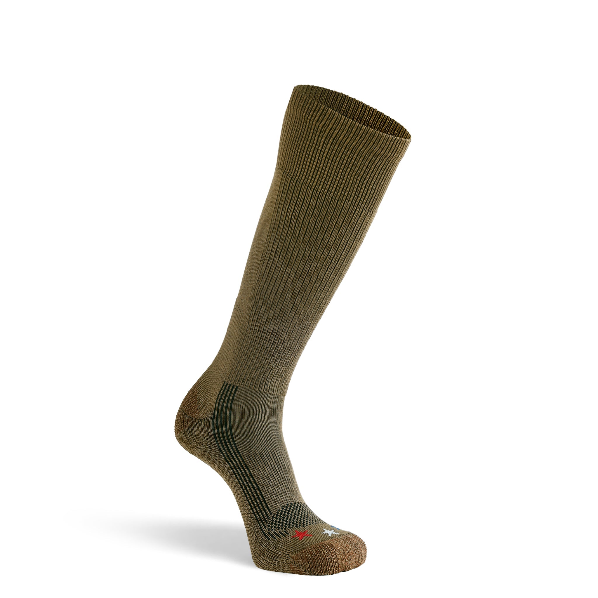 Tactical Boot Americana Lightweight Mid - Calf Military Sock Coyote Brown Small - Fox River