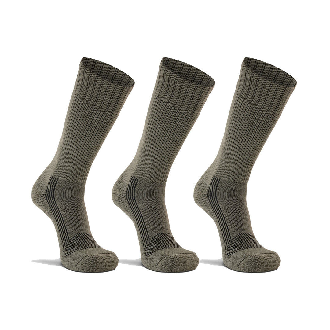 Tactical Boot Lightweight Mid - Calf Military Sock Bundle - 3 Pack Foliage Green Medium - Fox River