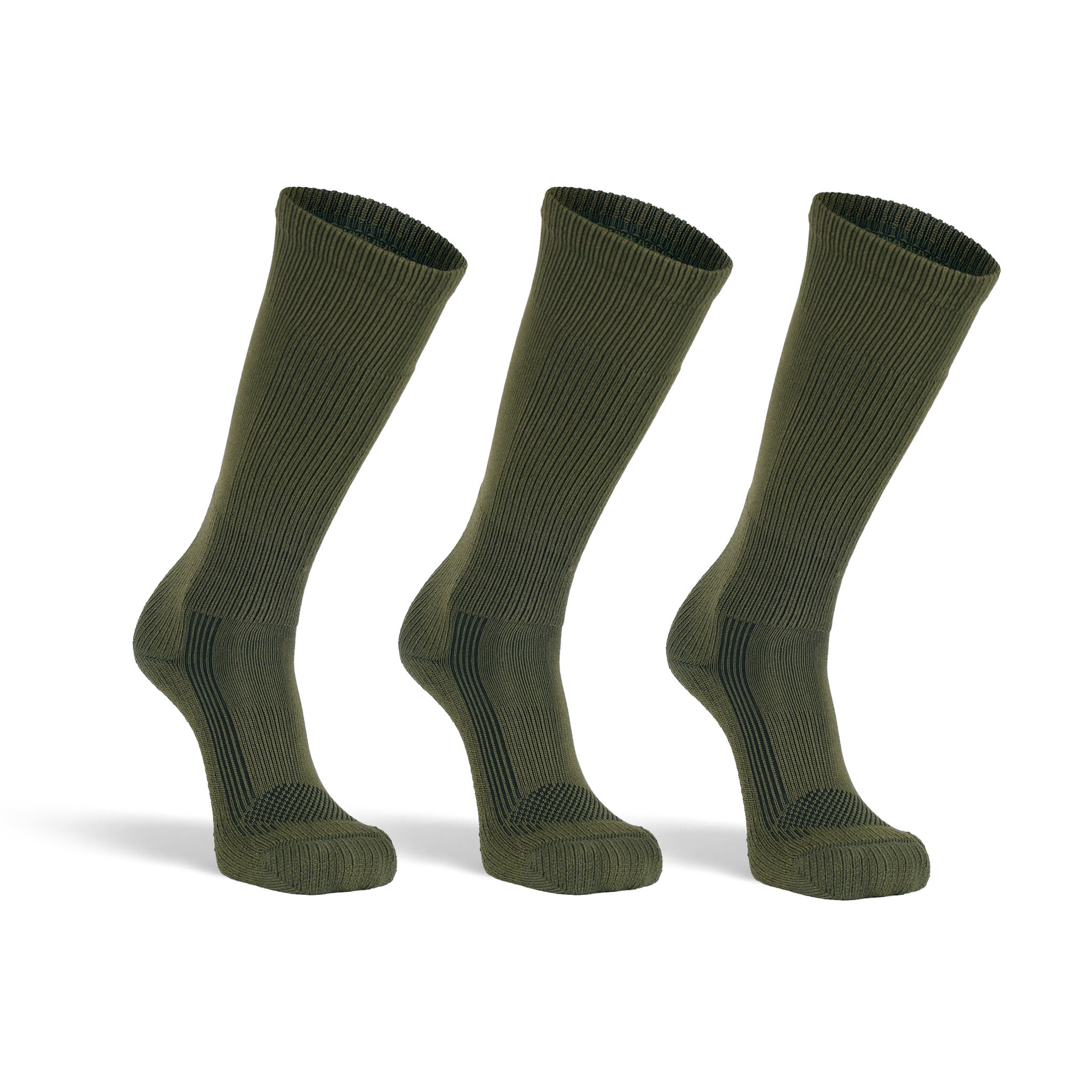 Tactical Boot Lightweight Mid - Calf Military Sock Bundle - 3 Pairs Army Green Medium - Fox River