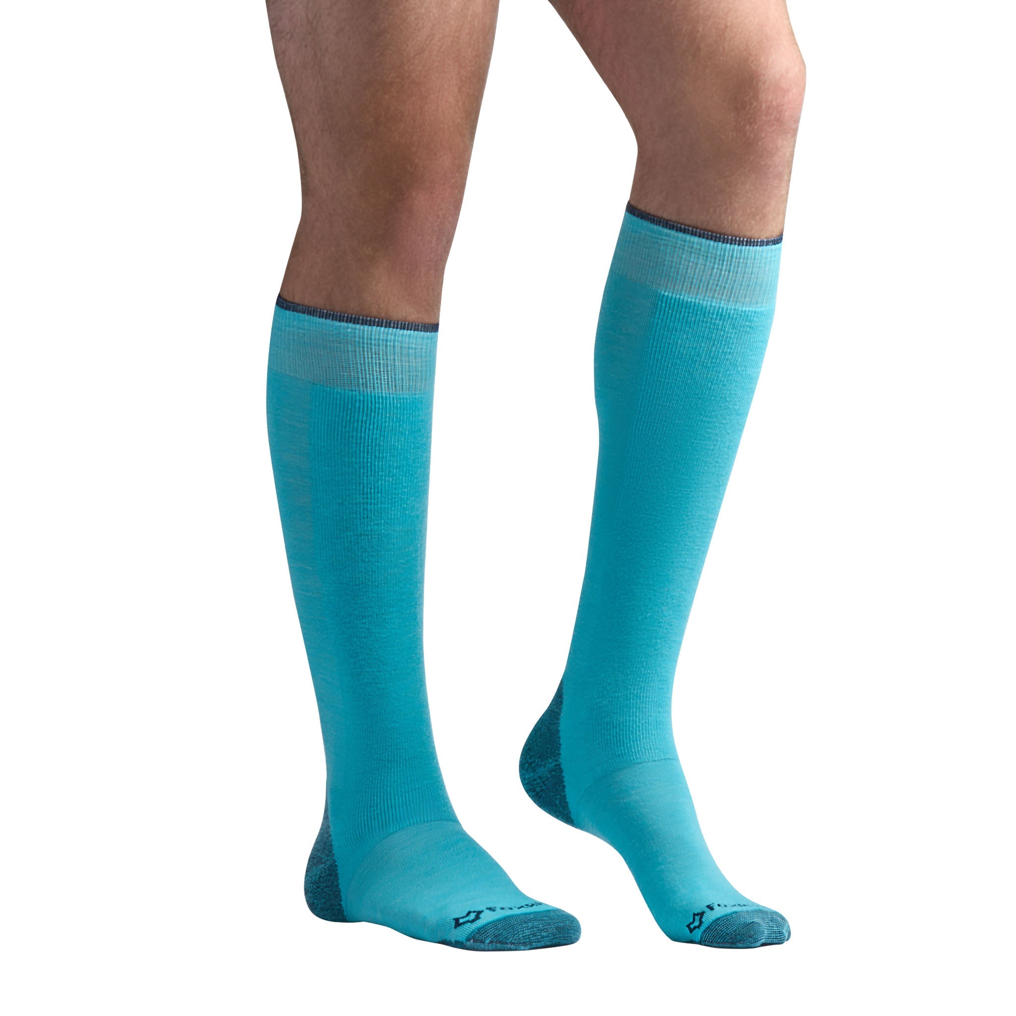 Telluride Lightweight Over - the - Calf Ski and Snowboard Sock Turquoise Medium - Fox River