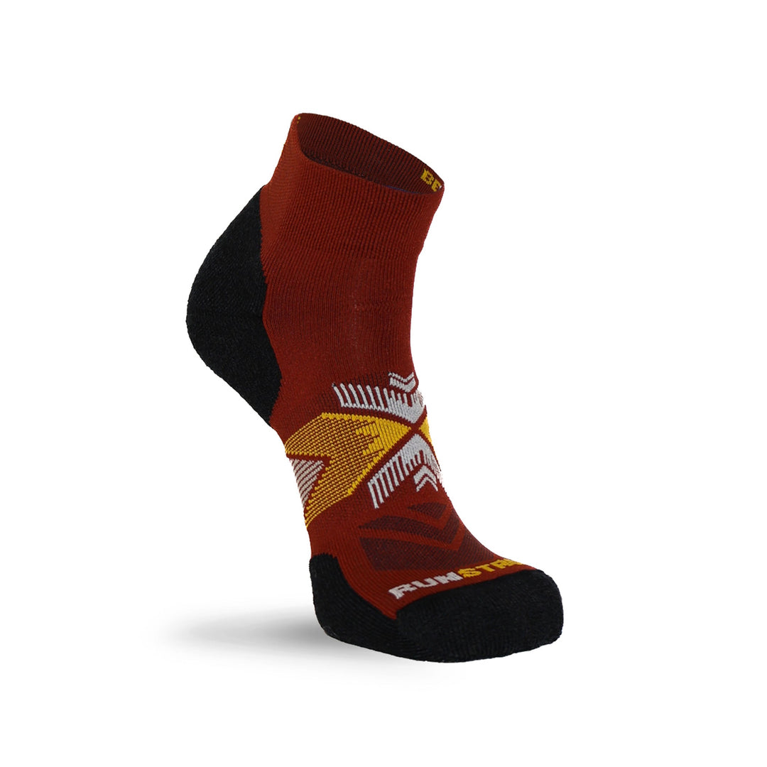 Upland Medium Weight Quarter Crew Running Sock Red Medium - Fox River