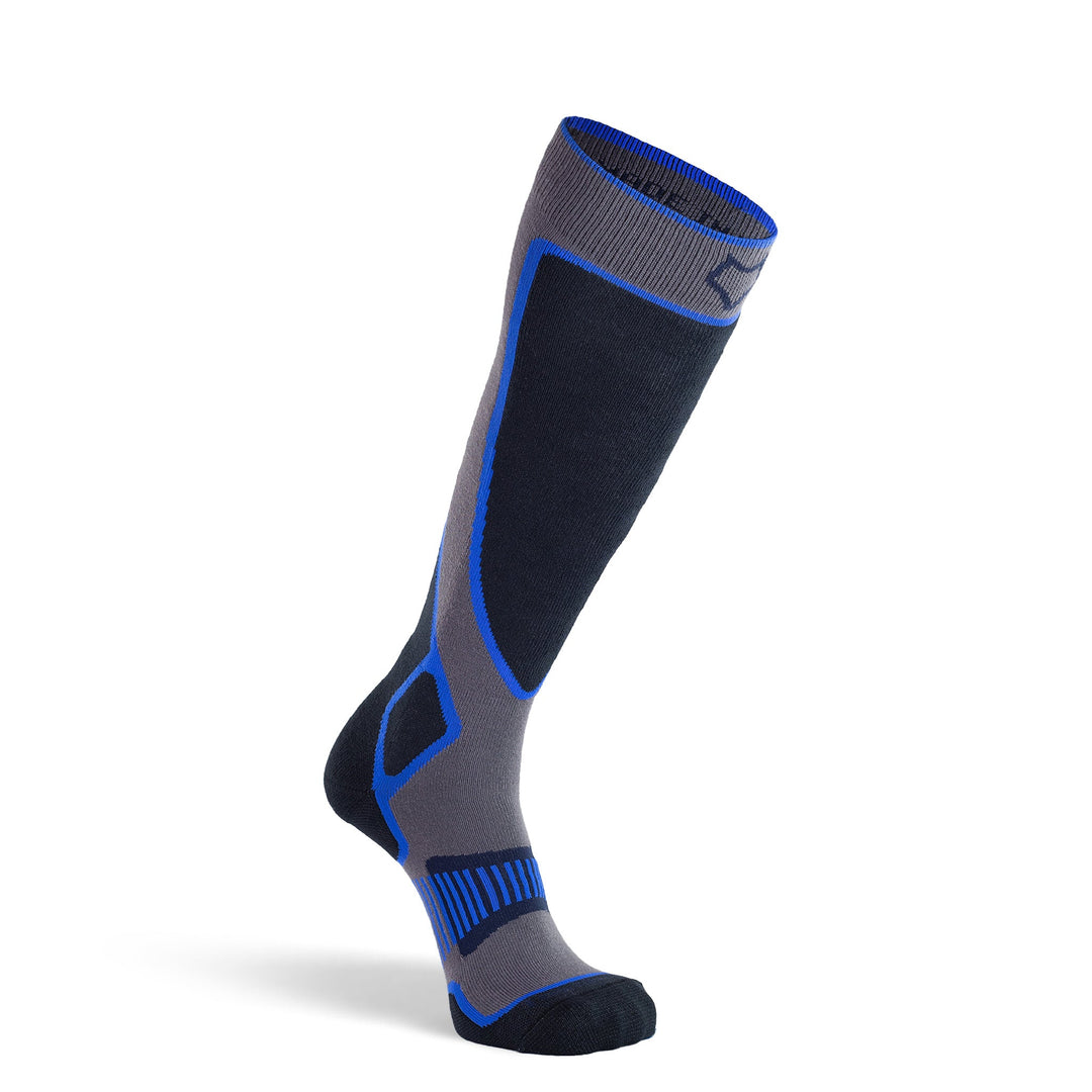 Valdez 2.0 Lightweight Over - the - Calf Ski and Snowboard Sock Electric Blue Medium - Fox River