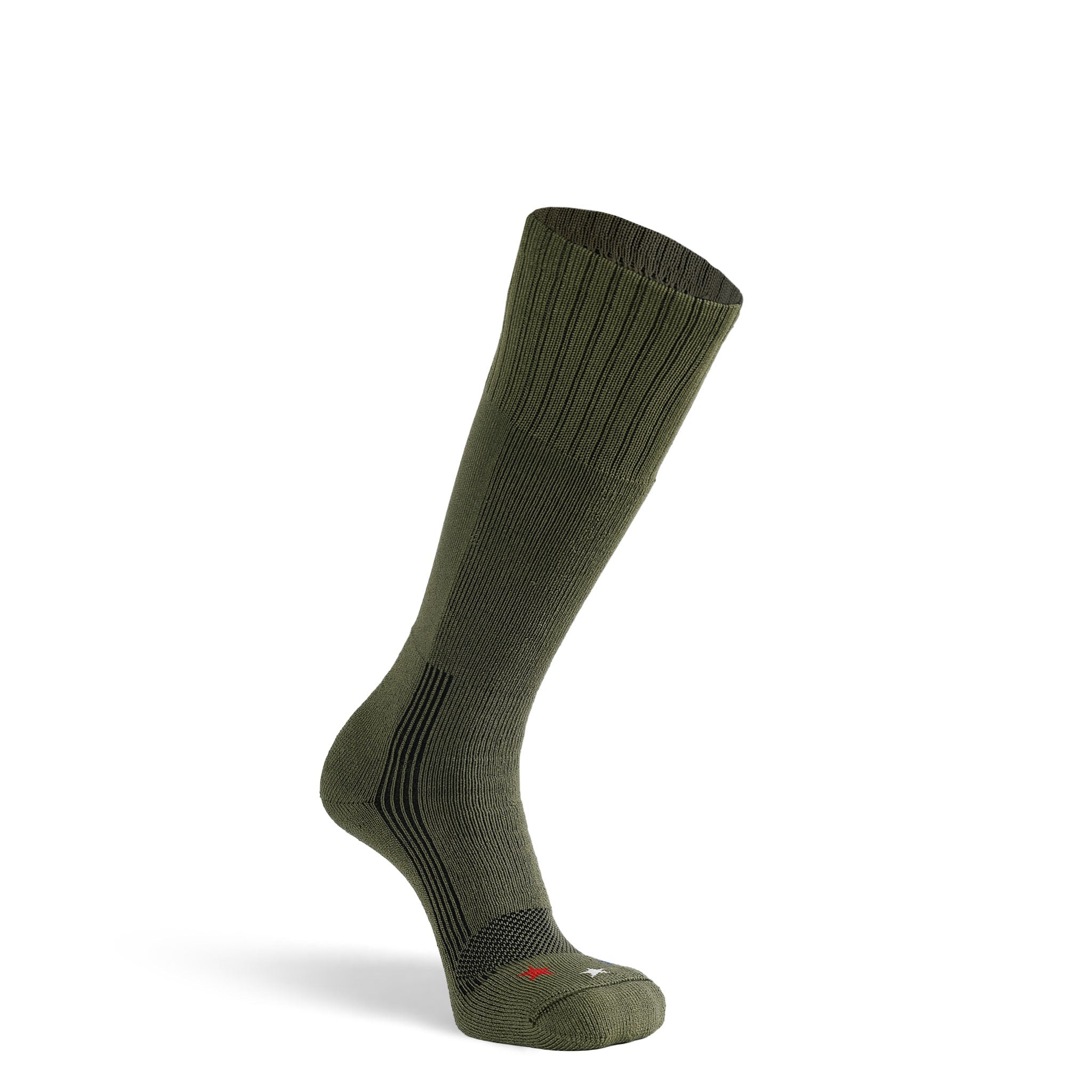 Wick Dry Maximum Americana Medium Weight Mid - Calf Boot Military Sock Army Green Small - Fox River