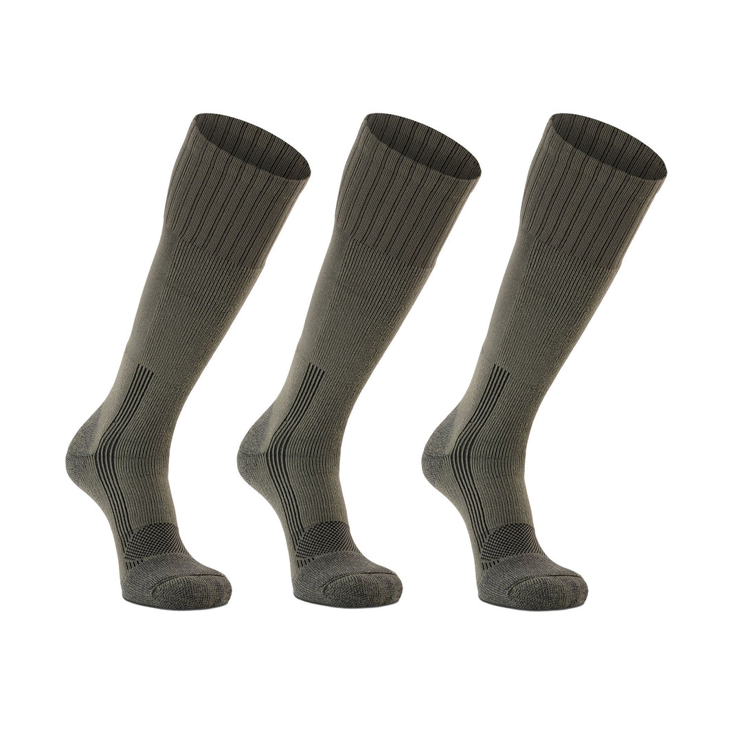 Wick Dry Maximum Medium Weight Mid - Calf Boot Military Sock Bundle - 3 Pack Foliage Green Medium - Fox River